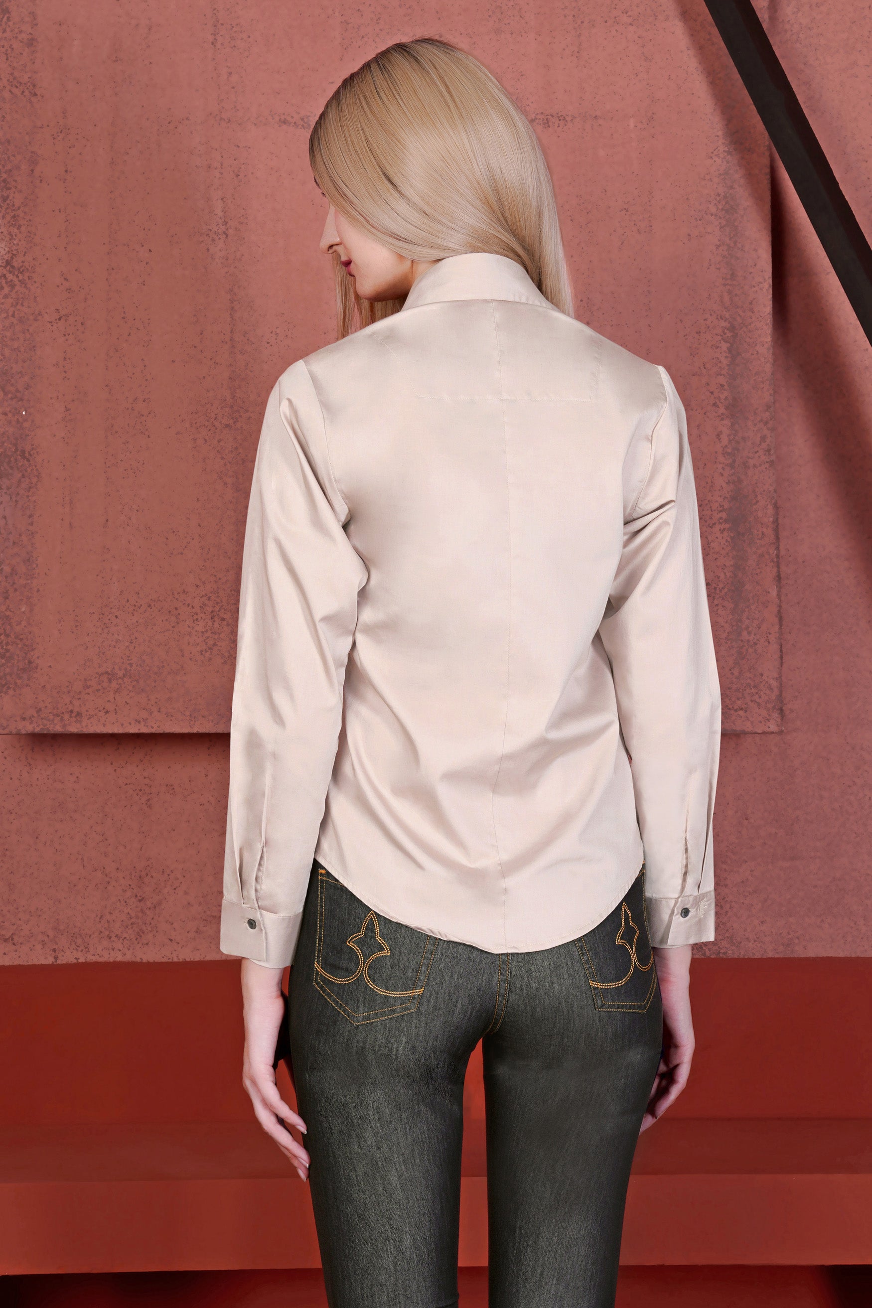 Clam Shell Brown Premium Cotton Shirt