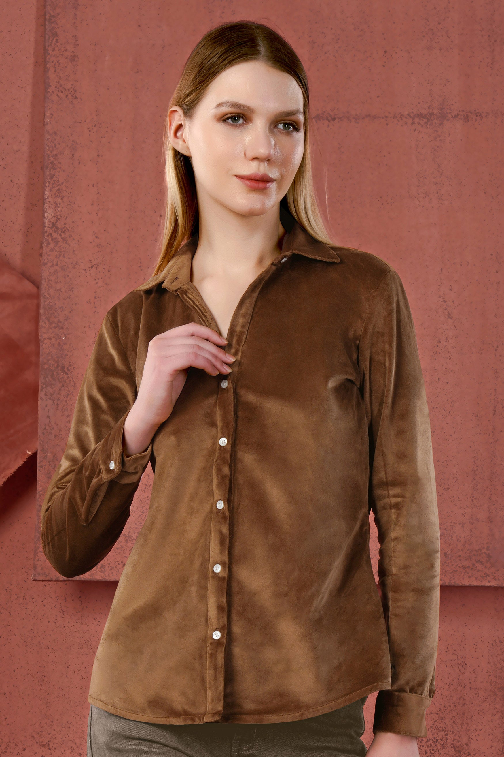 Irish Brown Velvet Shirt