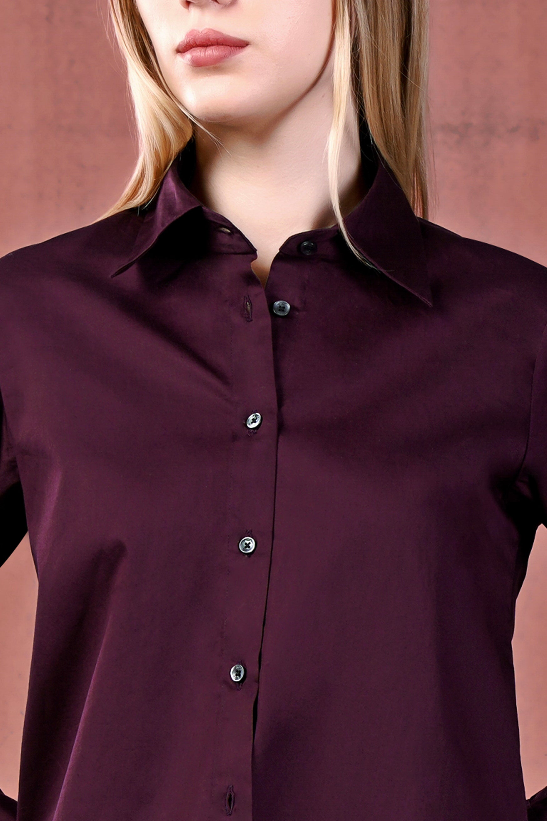 Crater Maroon Premium Cotton Shirt