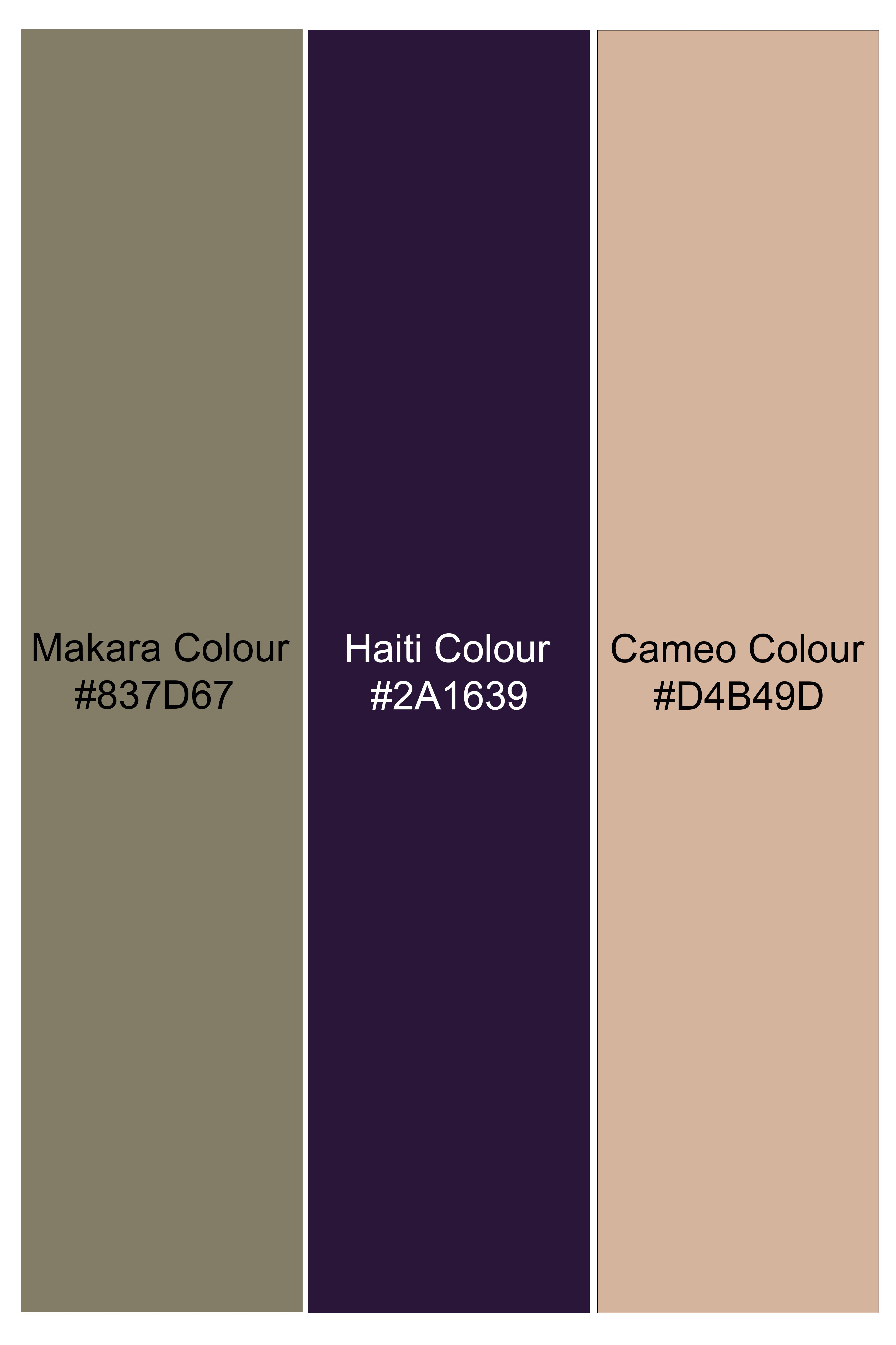 Makara Green and Haiti Blue Multicolour Abstract Printed Premium Cotton Designer Shirt