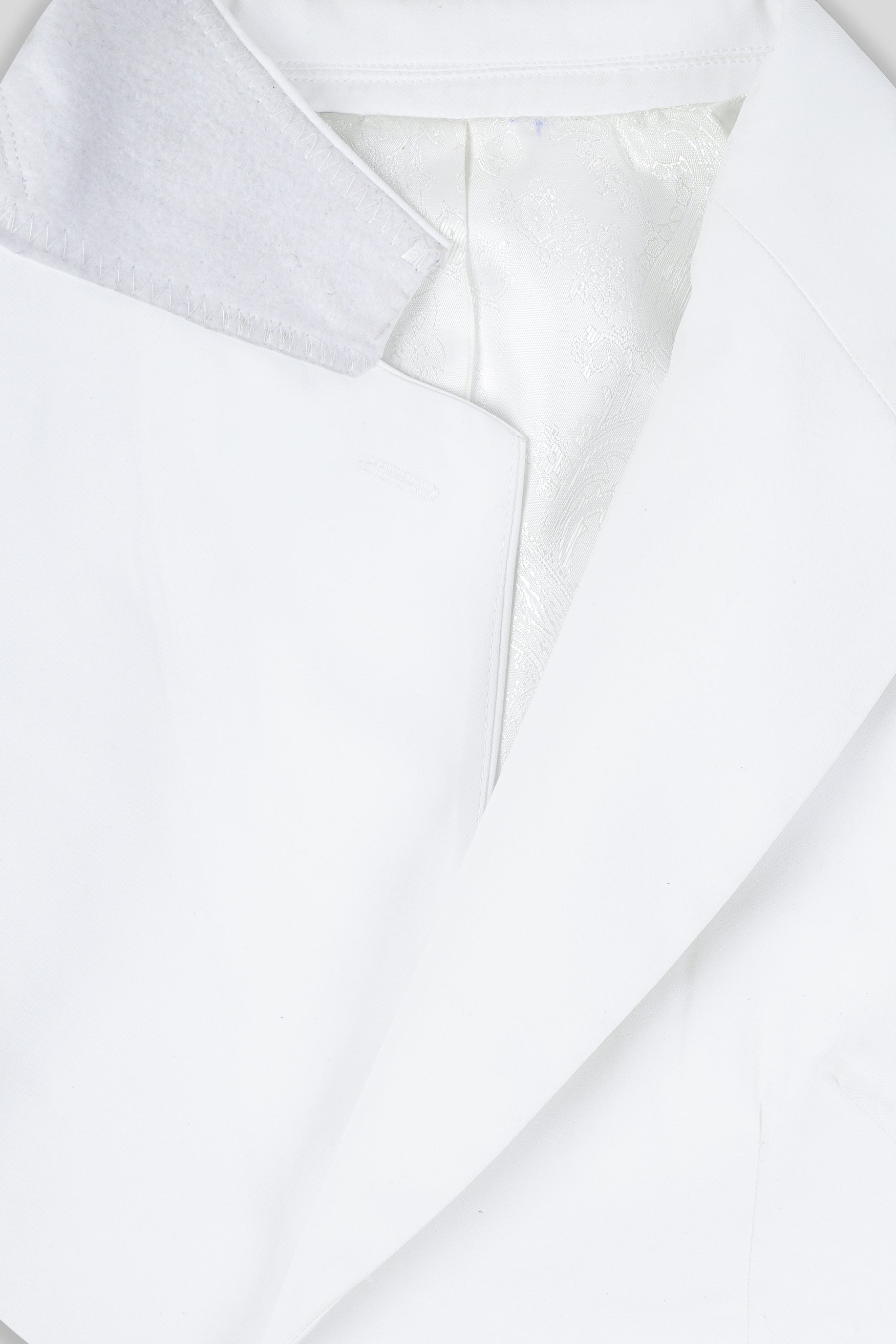 Bright White Subtle Sheen Single Breasted Women's Suit