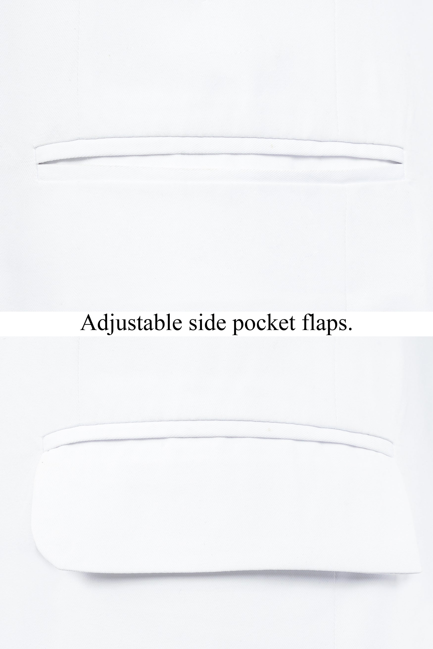 Bright White Subtle Sheen Single Breasted Women's Suit