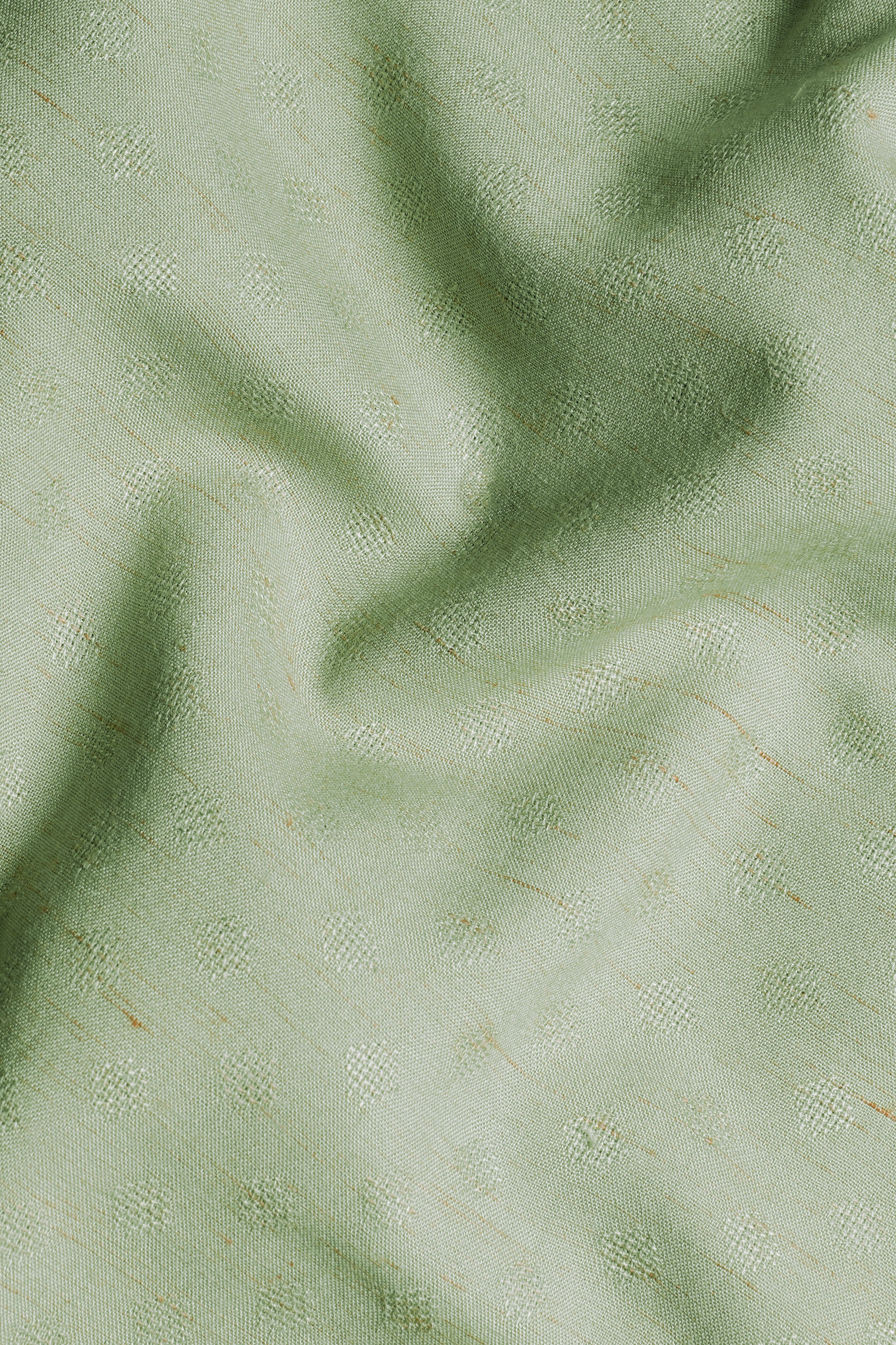Asparagus Green Pleated Premium Cotton Crop Top