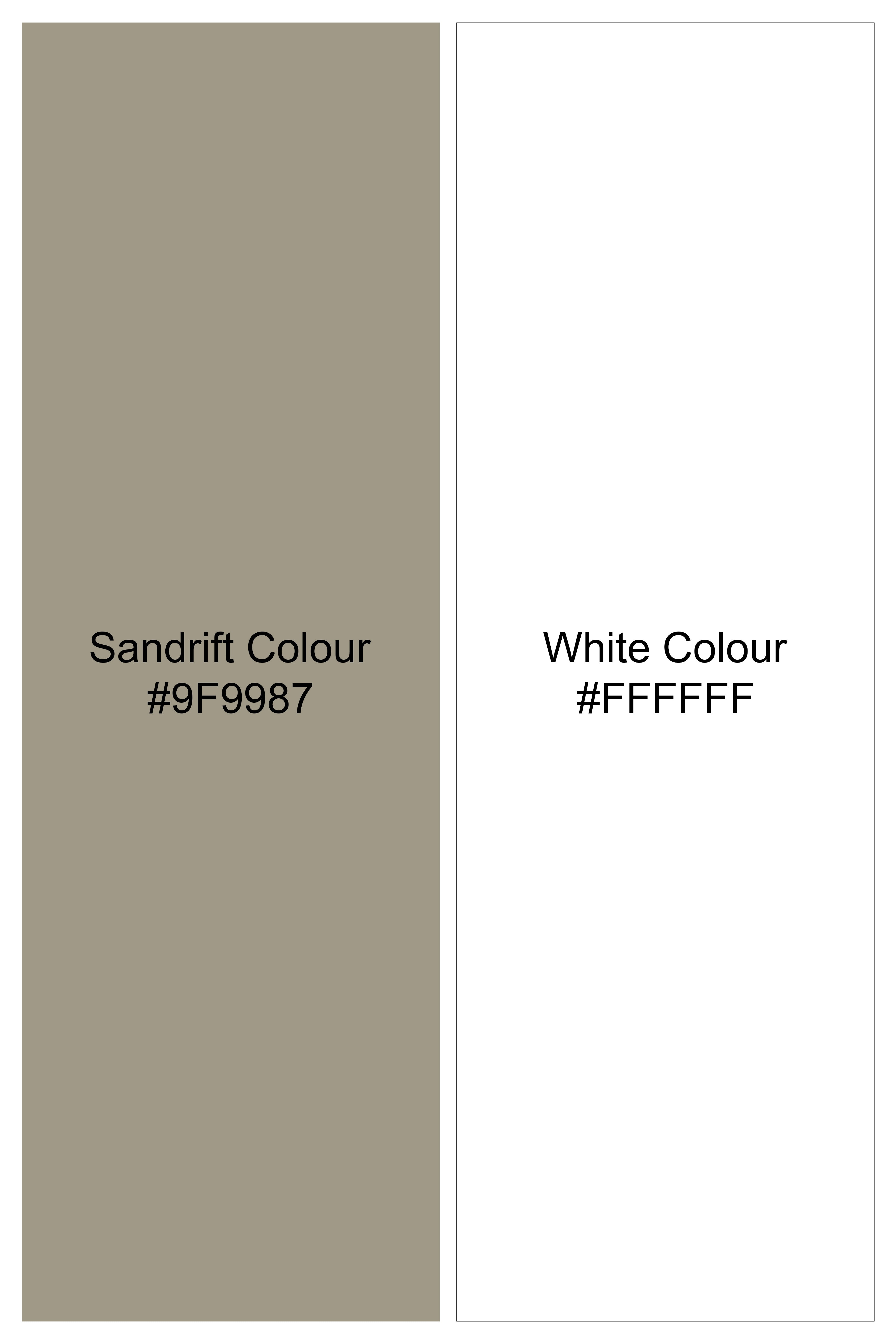 Sandrift Brown and White Premium Cotton Checkered Crop Top