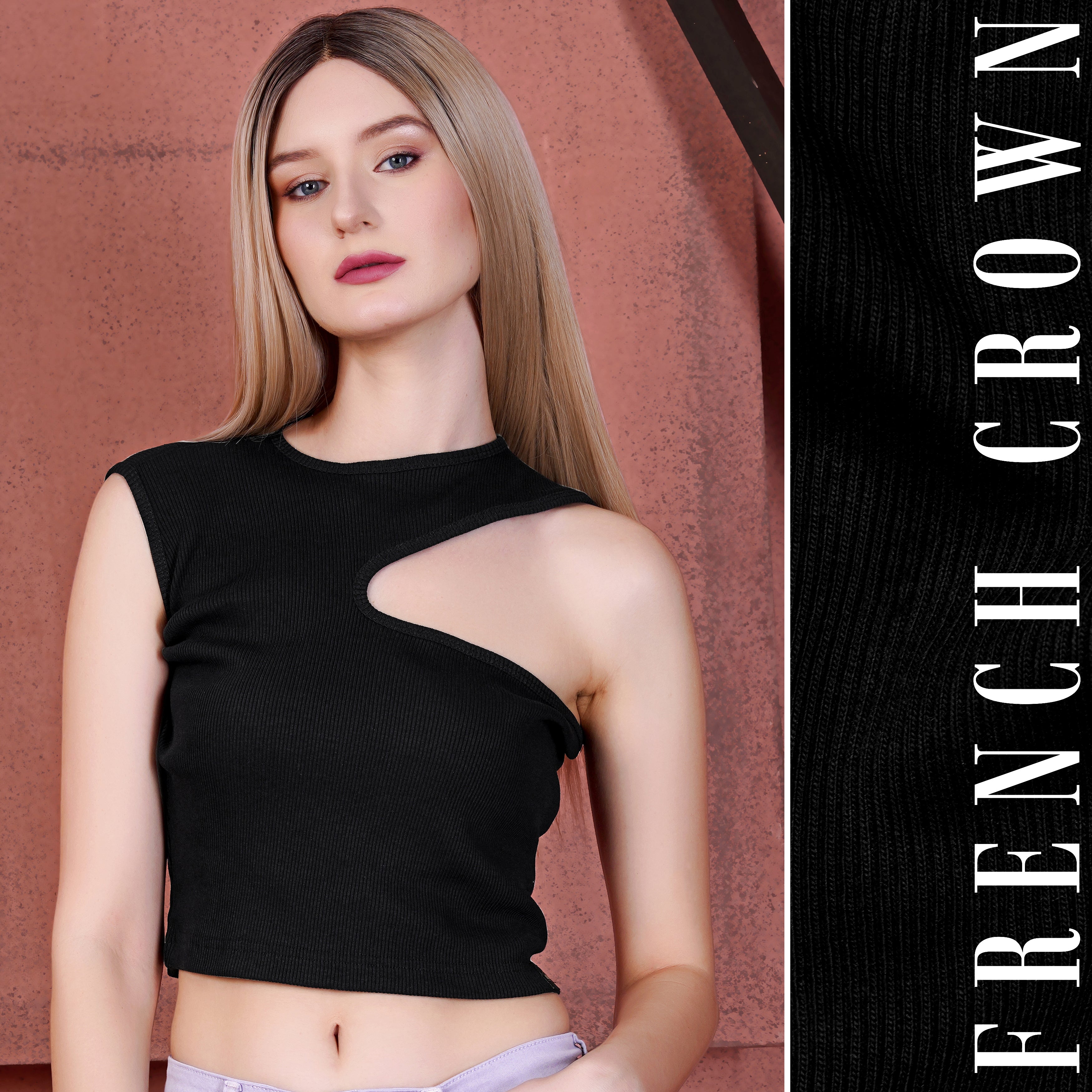 Jade Black Casual Premium Cotton Top For Woman