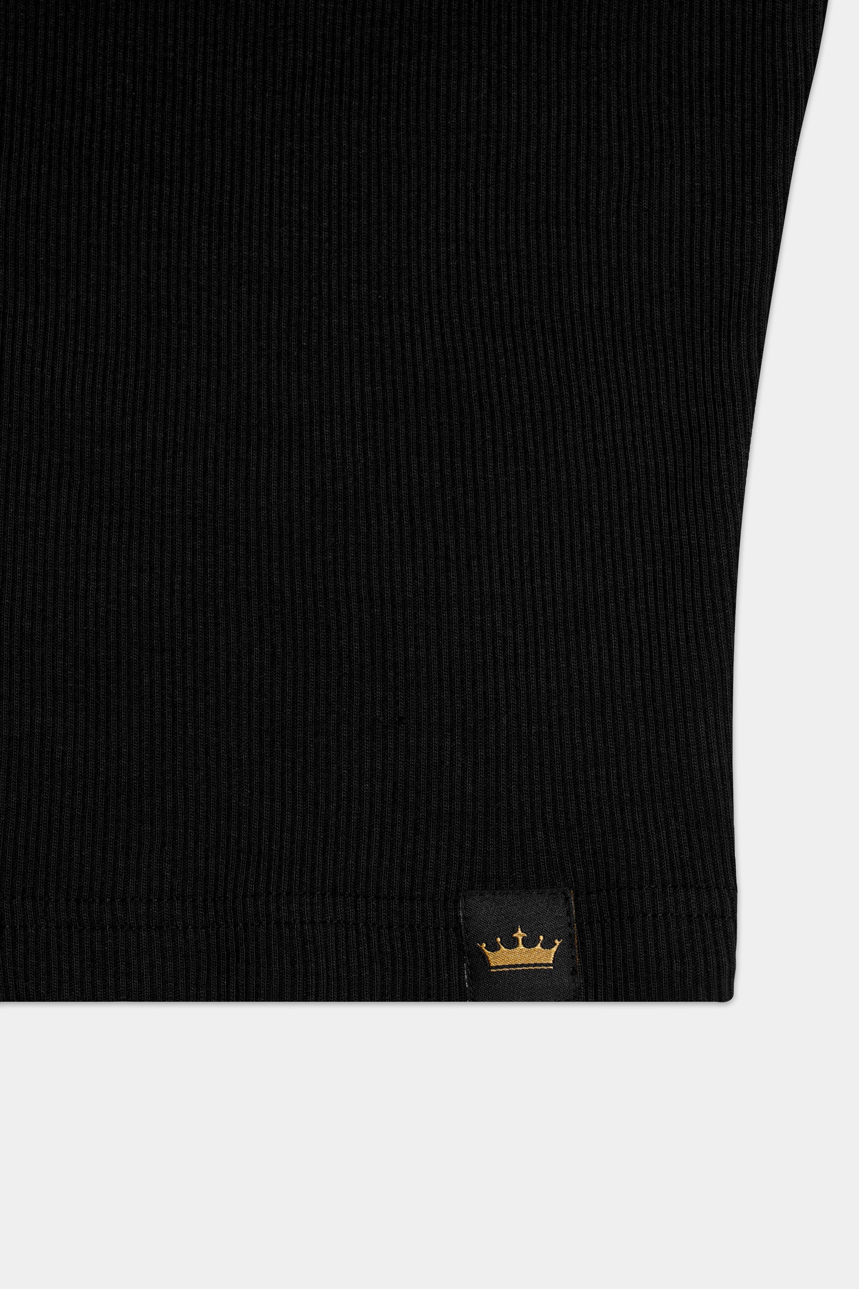 Jade Black Premium Cotton Knit Stretchable Crop Top