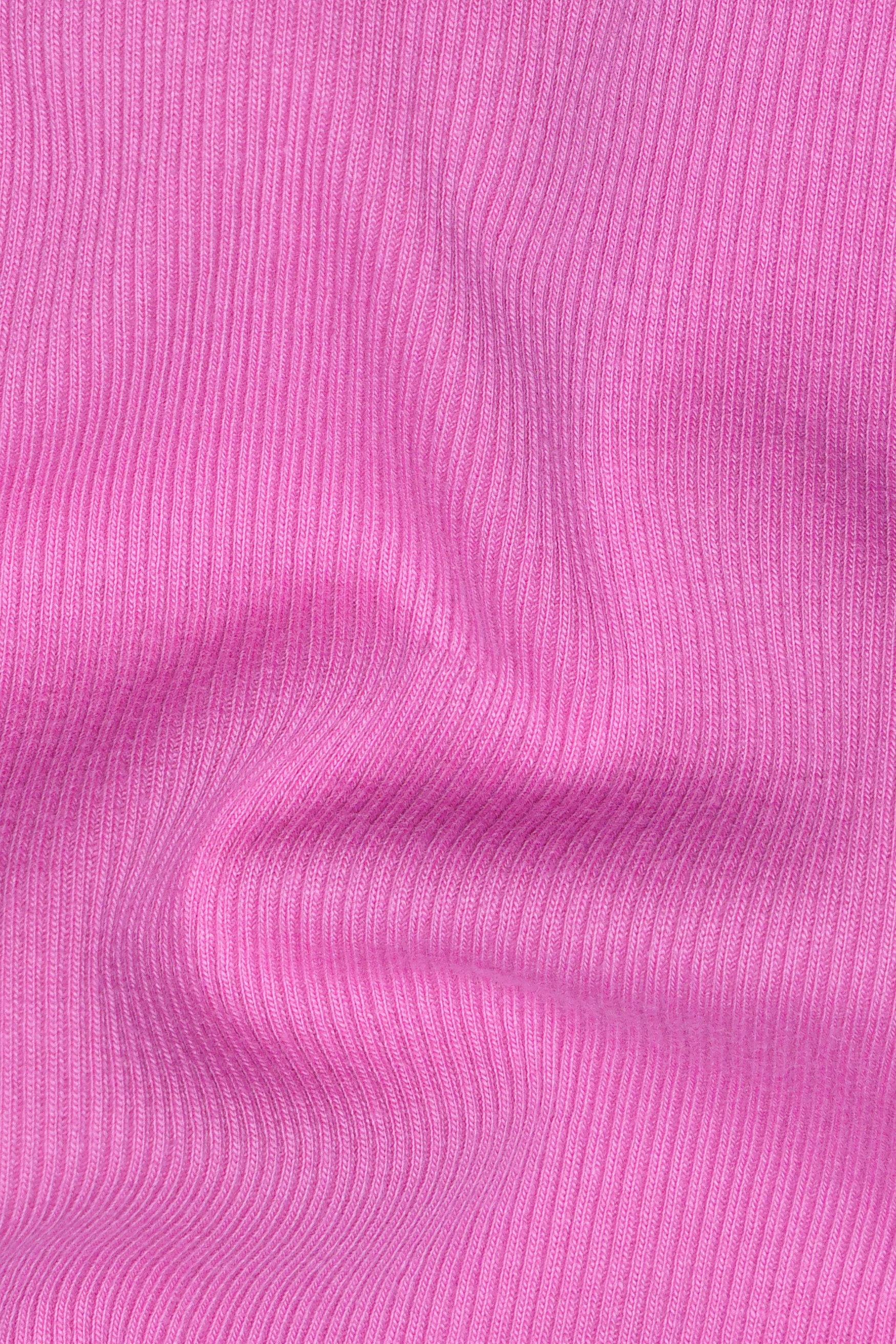 Orchid Pink Premium Cotton Knit Stretchable Crop Top