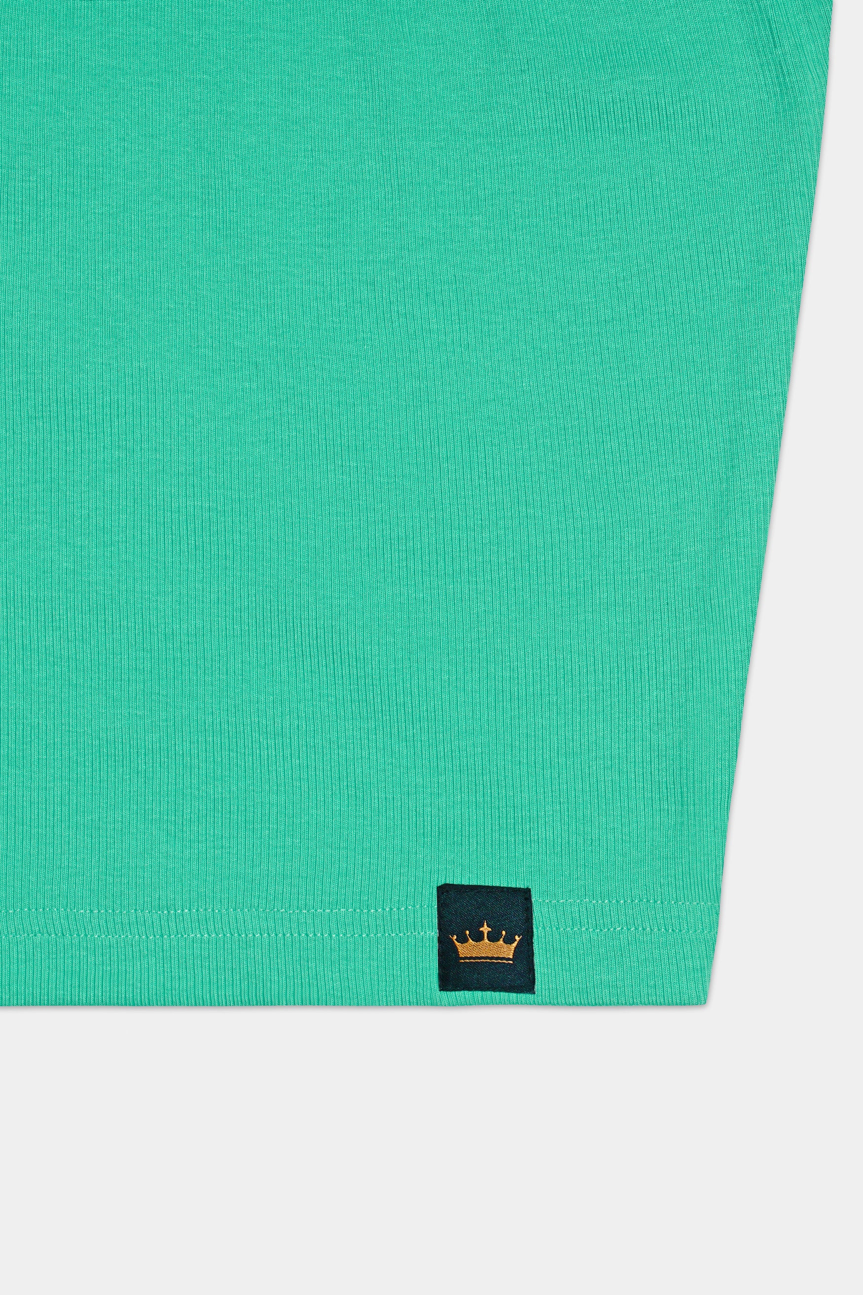 Puerto Green Premium Cotton Knit Stretchable Crop Top