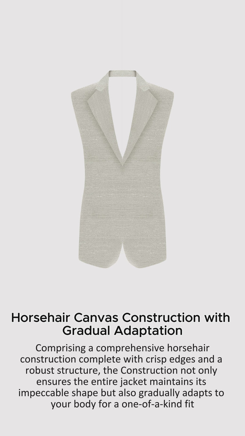 Bright White Luxurious Linen Designer Suit