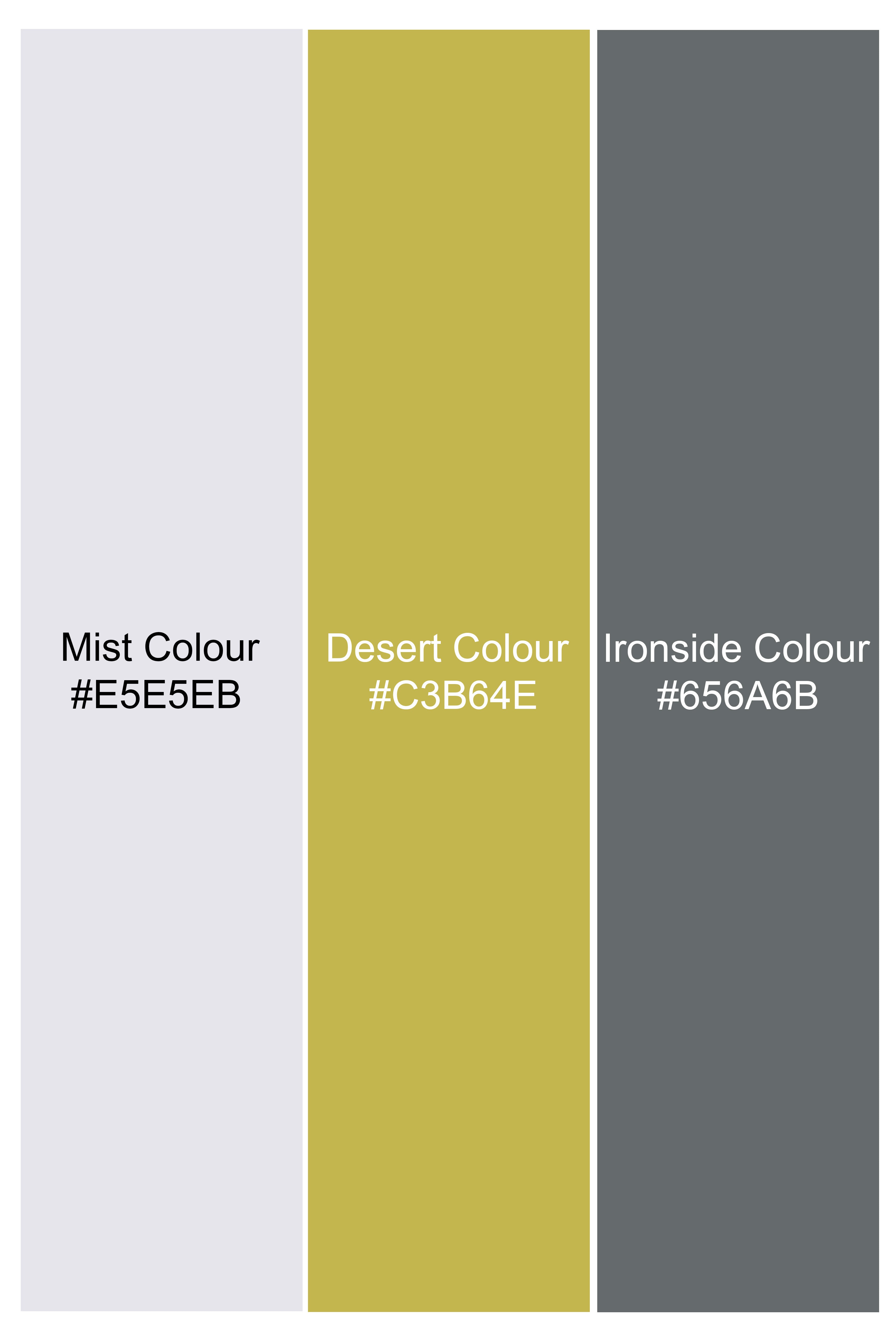 Mist Gray Multicolour Printed Super Soft Premium Cotton Shirt