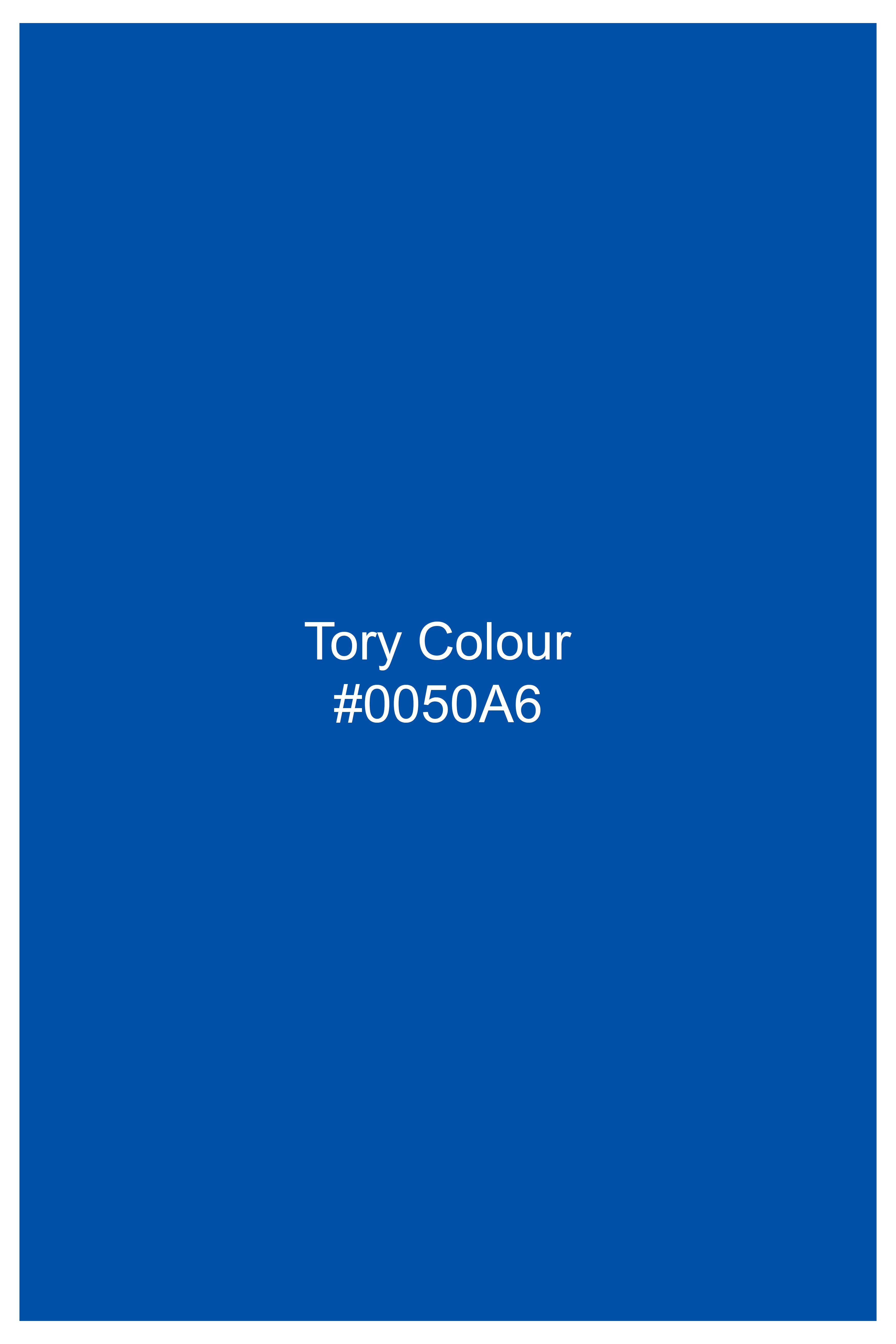 Tory Blue Twill Premium Cotton Shirt