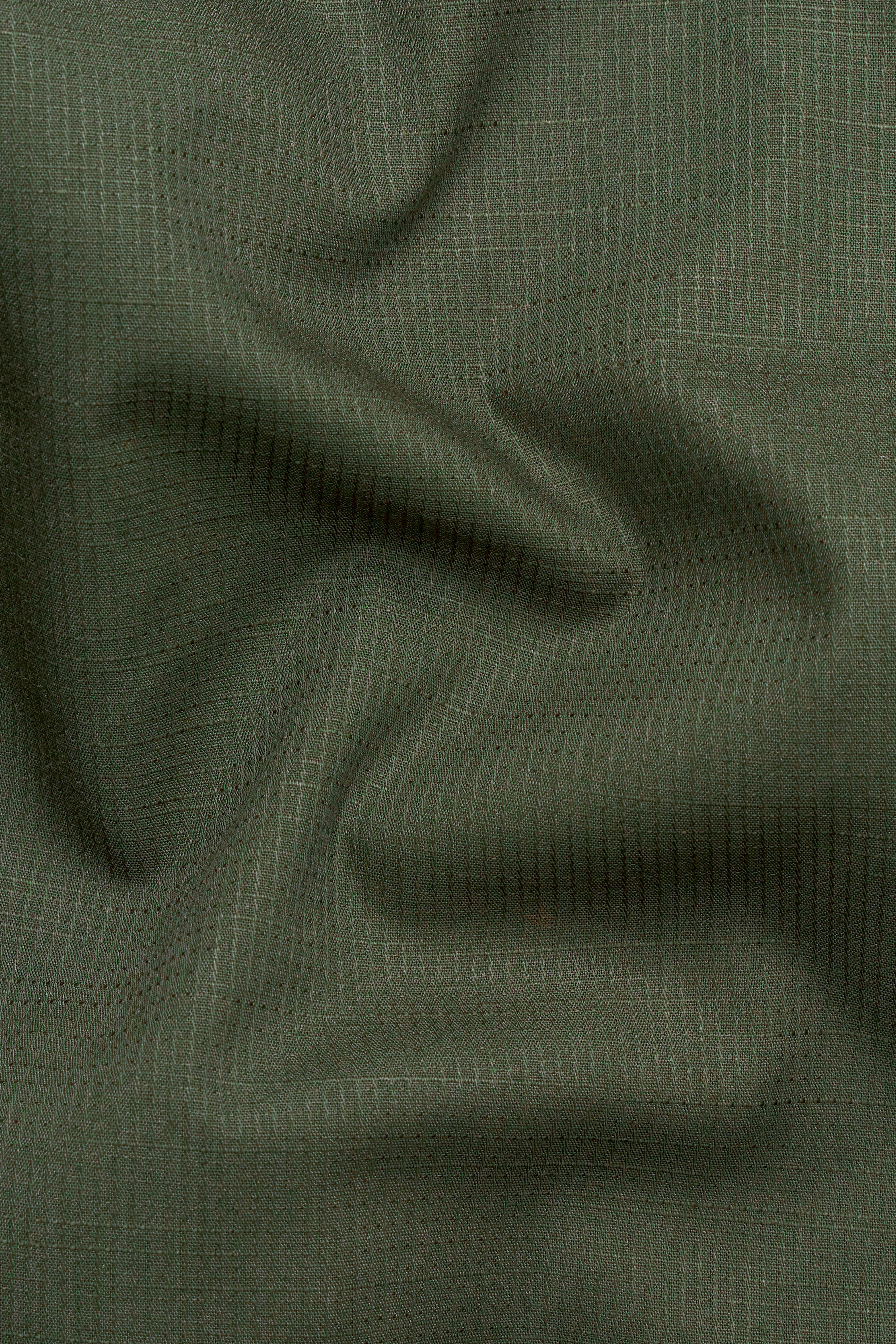 Asparagus Green Dobby Textured Premium Giza Cotton Shirt