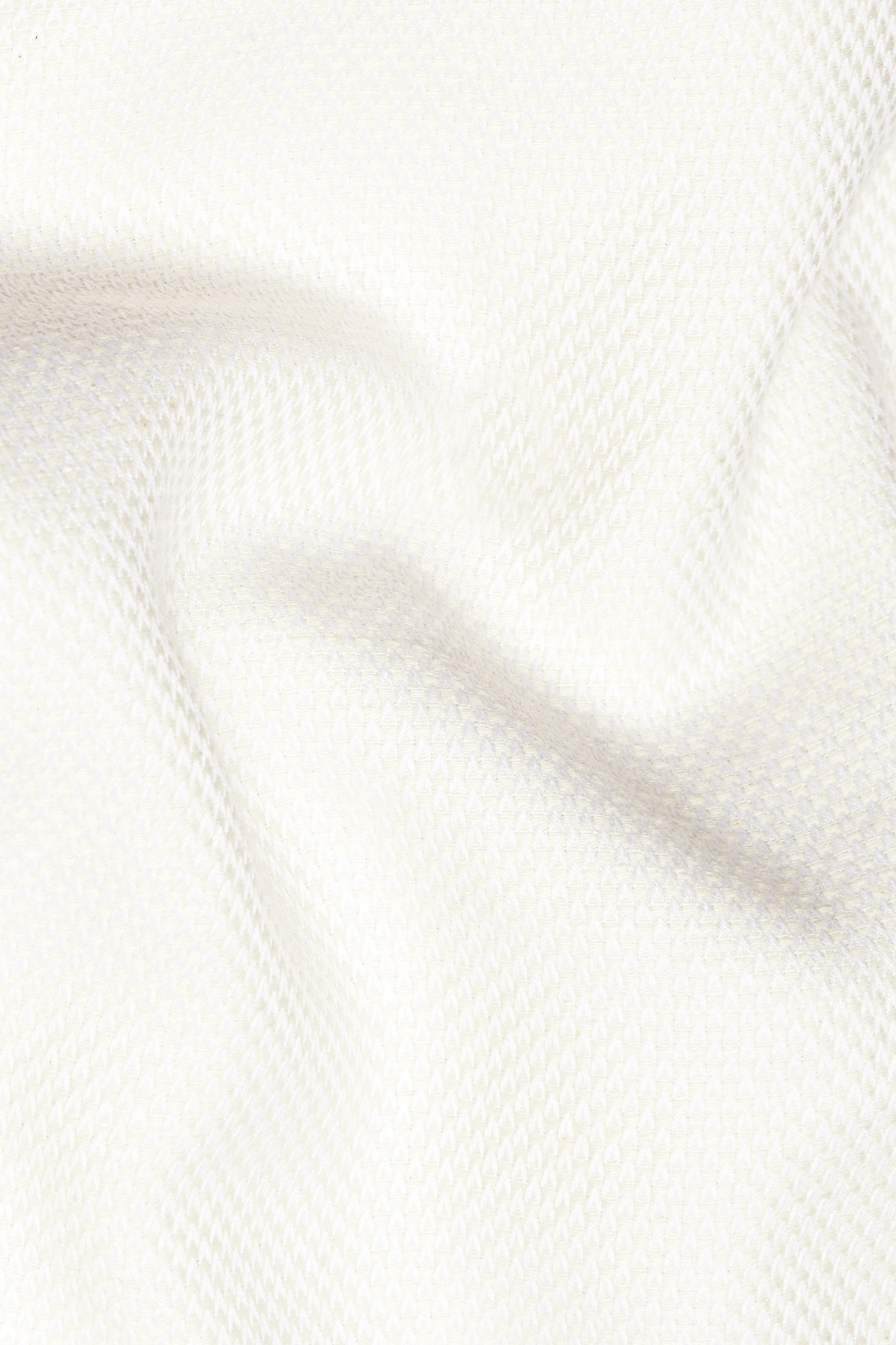 Floral Cream Dobby Textured Premium Giza Cotton Shirt