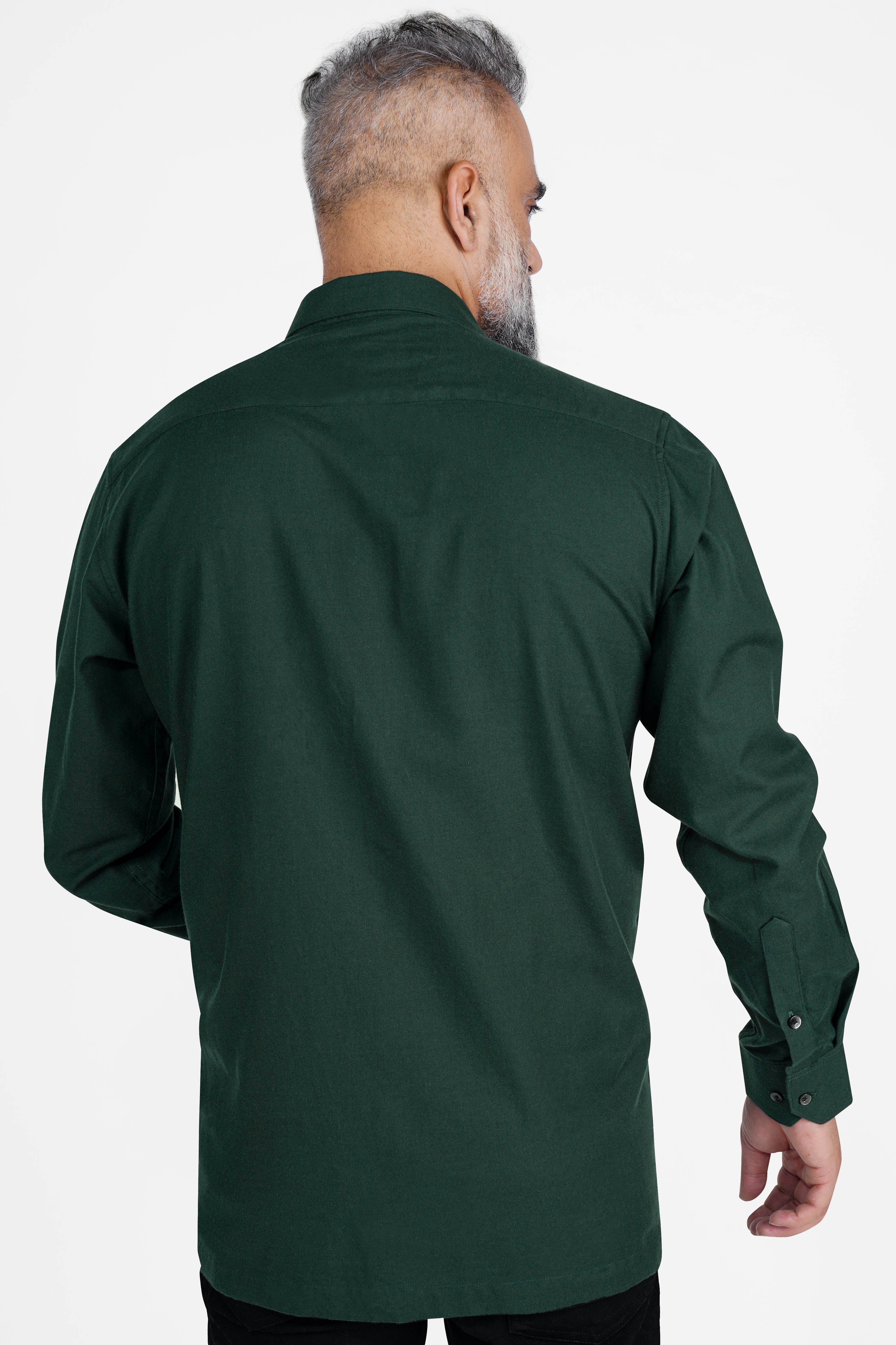 Gable Green Royal Oxford Shirt with Zipper Fastening