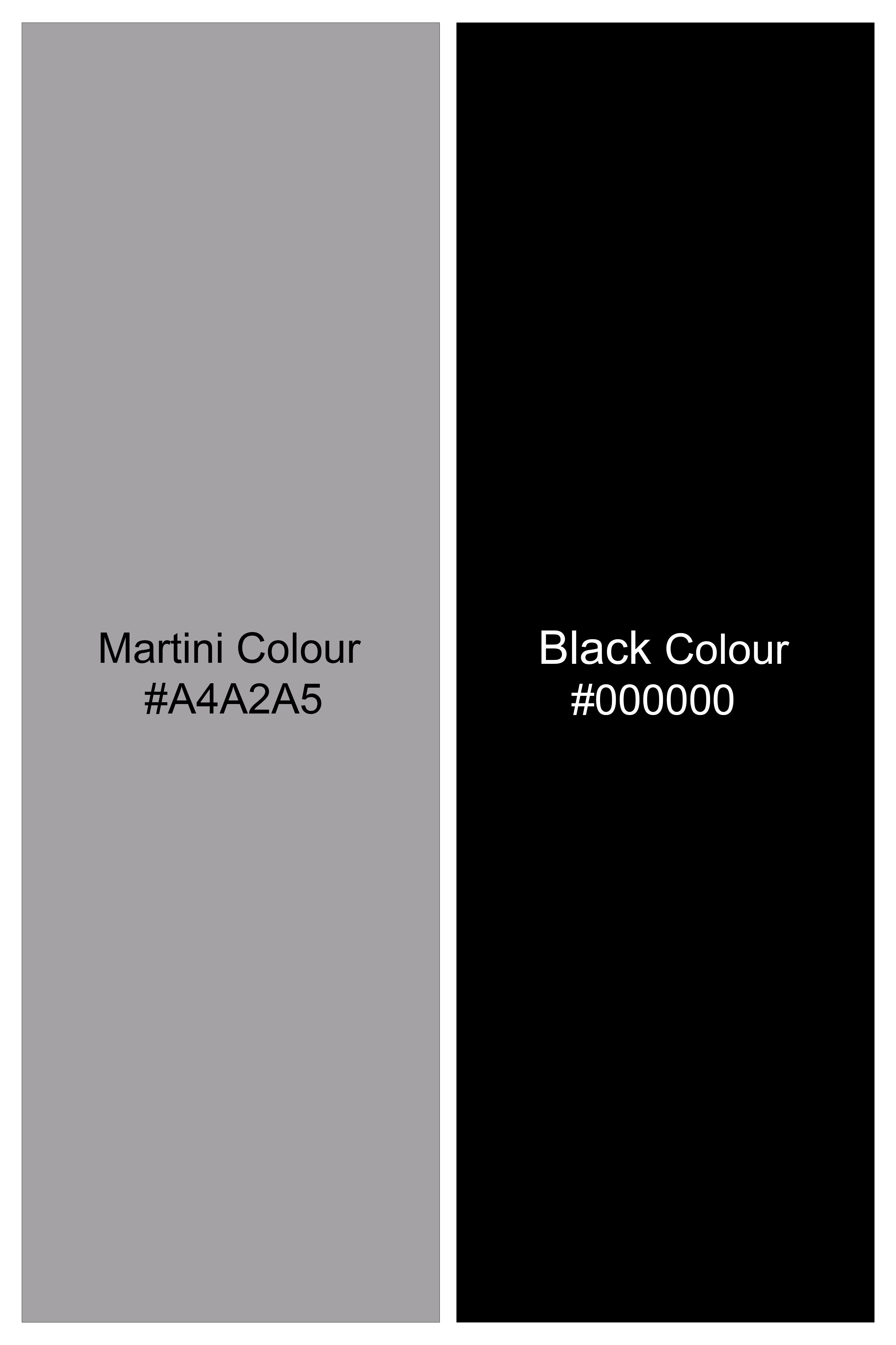 Martini Gray and Black Plaid Flannel Button Down Shirt