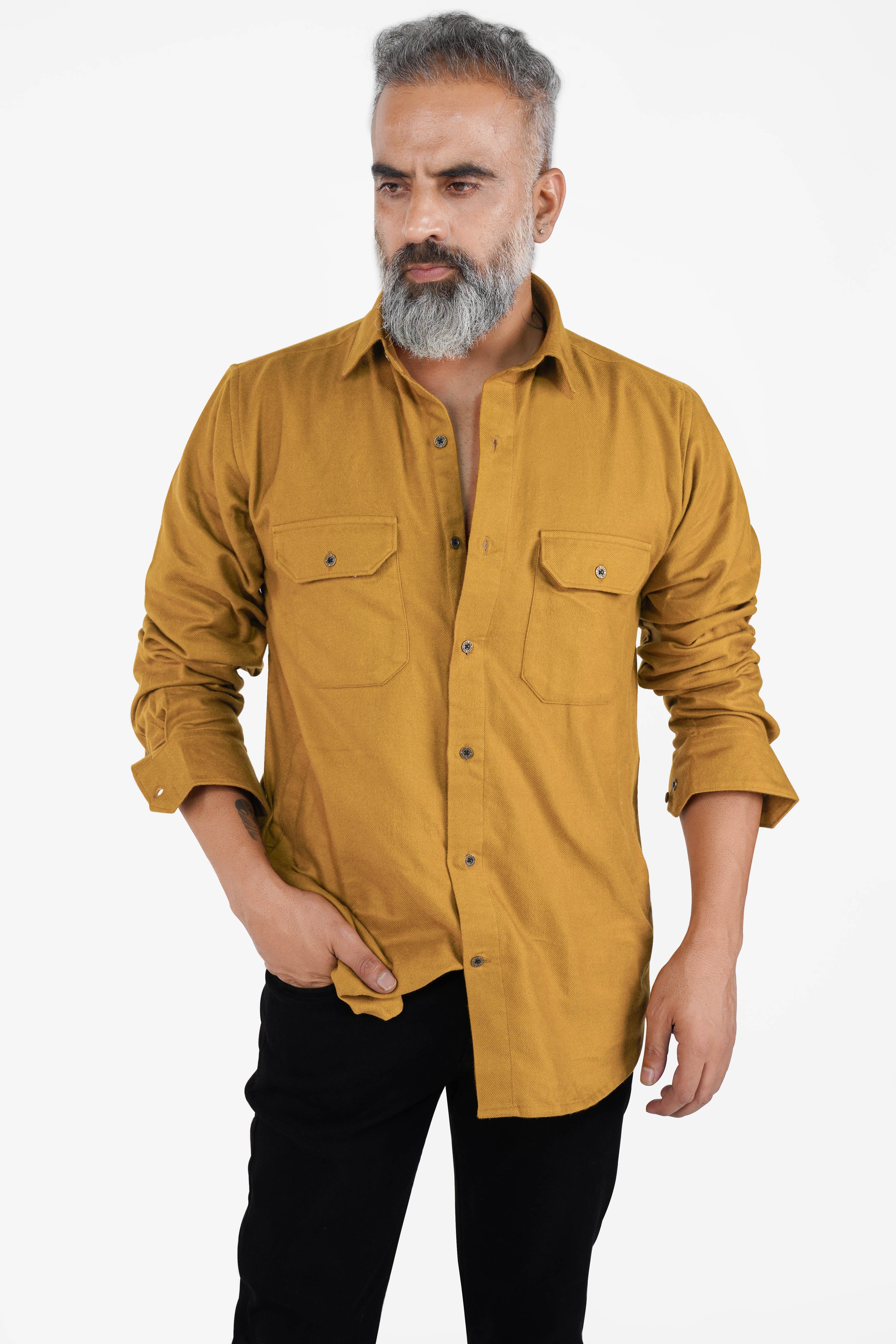 Driftwood Brown Flannel Overshirt