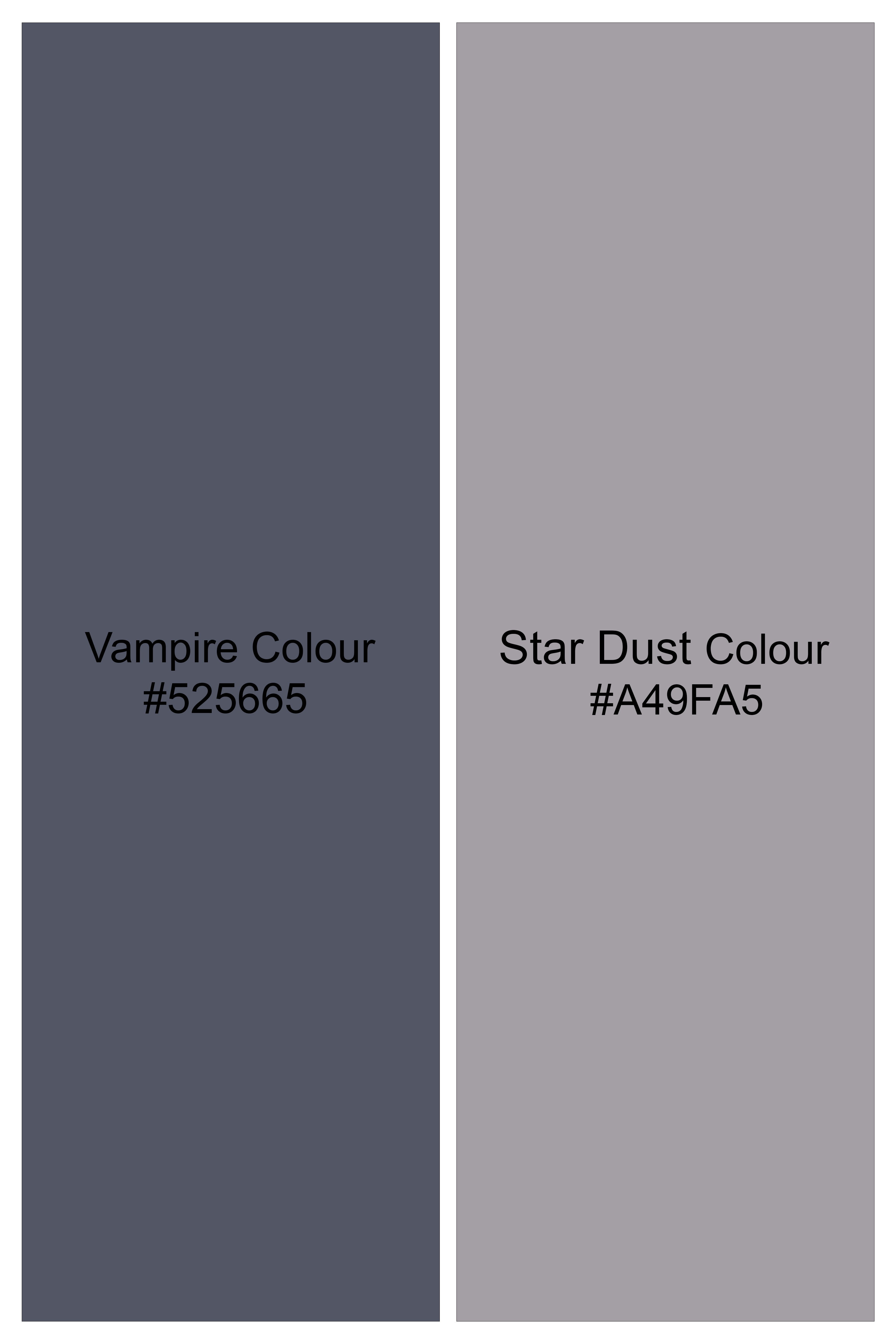 Vampire with Star Dust Gray Royal Oxford Designer Shirt