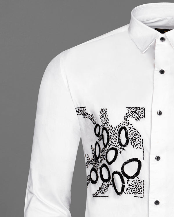 Bright White with Black Embroidered Super Soft Premium Cotton Shirt 1062-BLK-E020-38, 1062-BLK-E020-H-38, 1062-BLK-E020-39, 1062-BLK-E020-H-39, 1062-BLK-E020-40, 1062-BLK-E020-H-40, 1062-BLK-E020-42, 1062-BLK-E020-H-42, 1062-BLK-E020-44, 1062-BLK-E020-H-44, 1062-BLK-E020-46, 1062-BLK-E020-H-46, 1062-BLK-E020-48, 1062-BLK-E020-H-48, 1062-BLK-E020-50, 1062-BLK-E020-H-50, 1062-BLK-E020-52, 1062-BLK-E020-H-52
