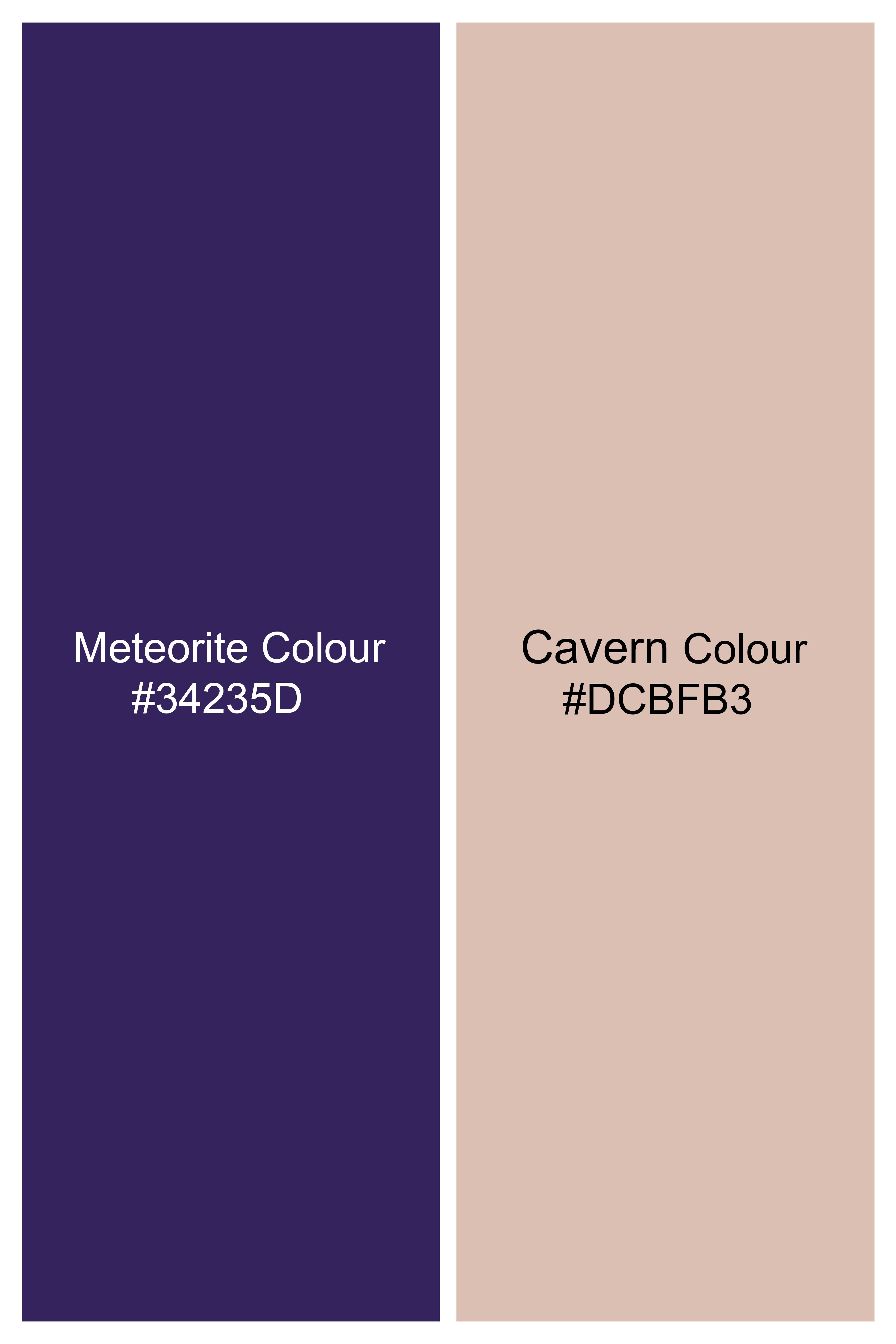 Meteorite Blue and Cavern Brown Super Soft Premium Cotton Shirt