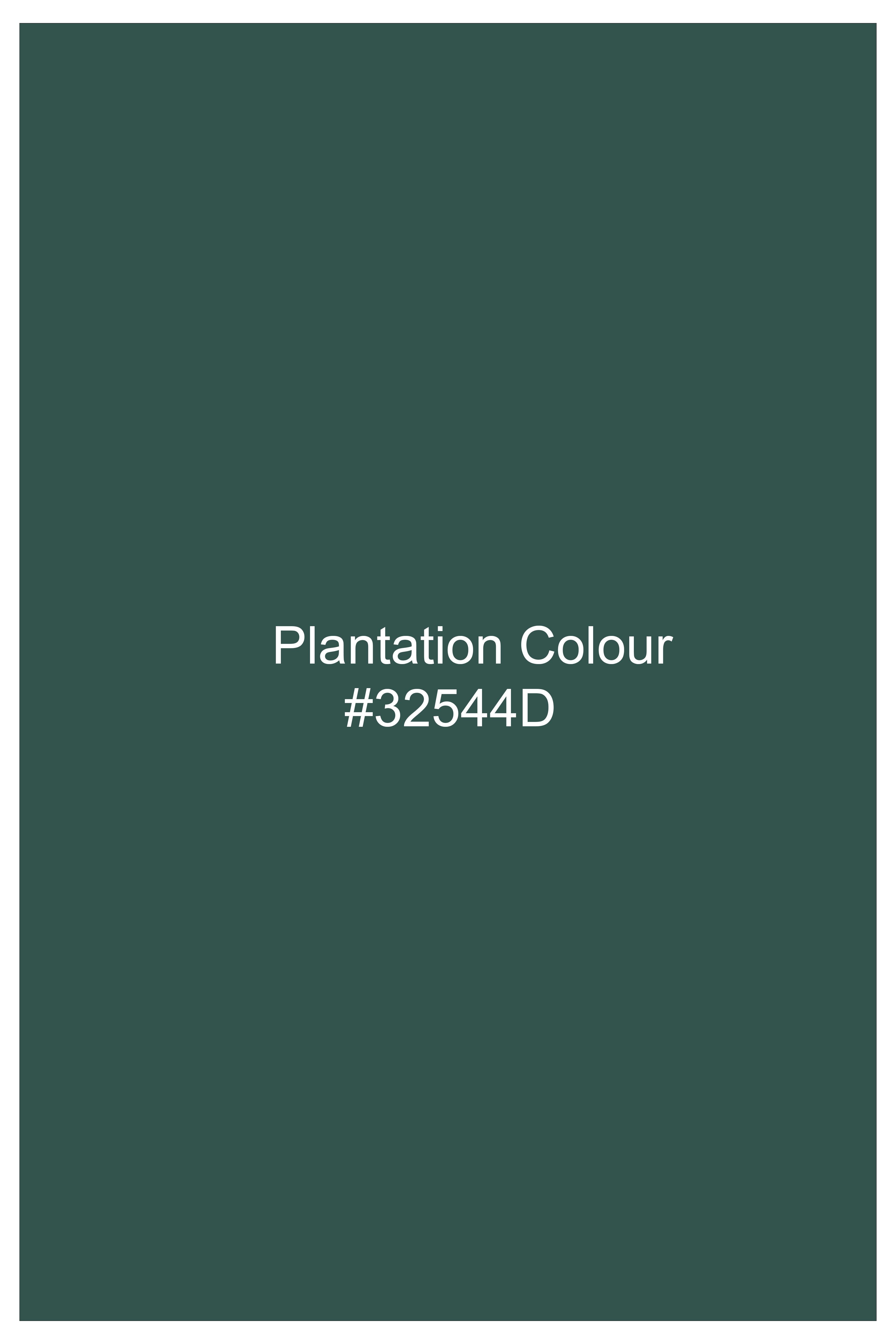 Plantation Green With Floral Printed Premium Cotton Designer Shirt