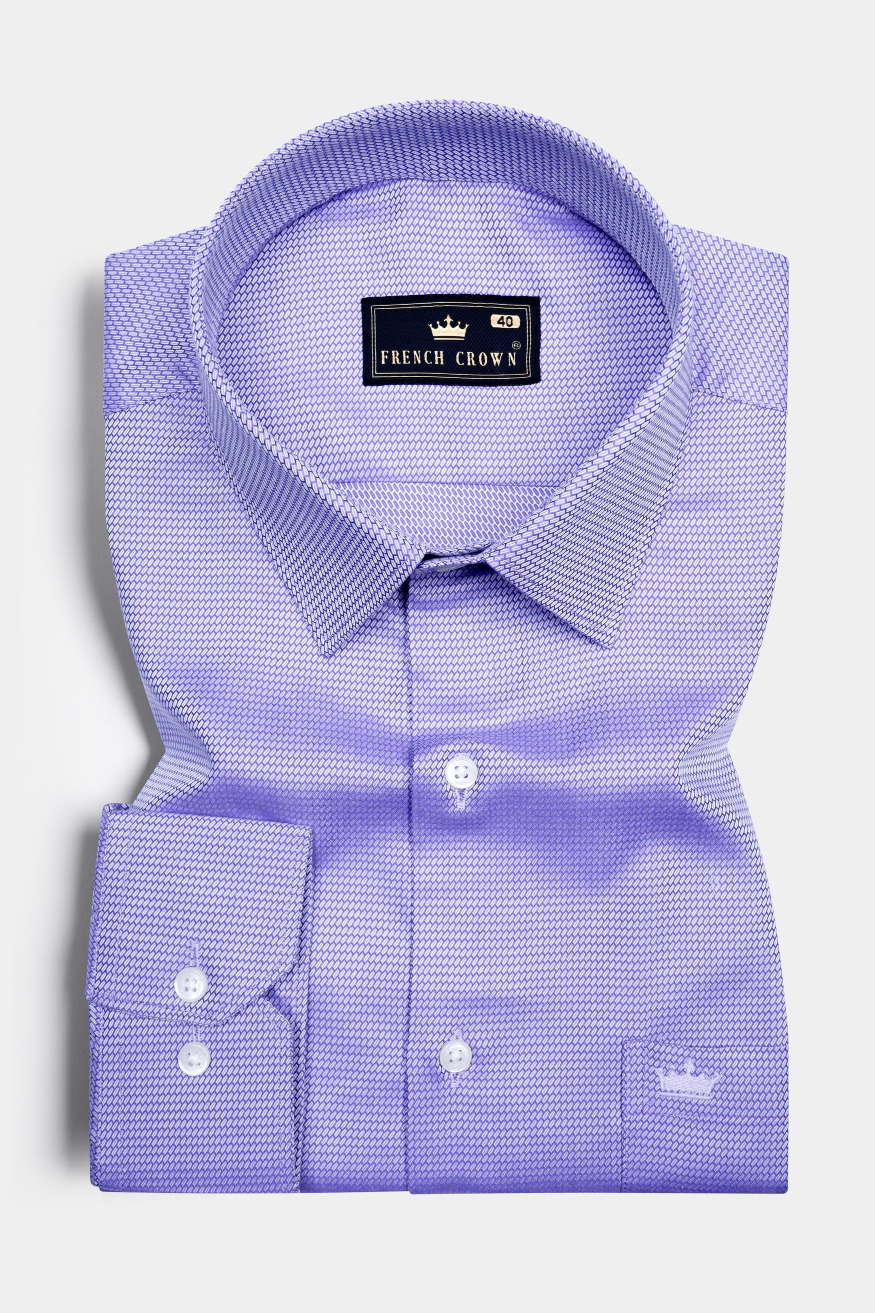 True Lavender Dobby Textured Premium Giza Cotton Shirt