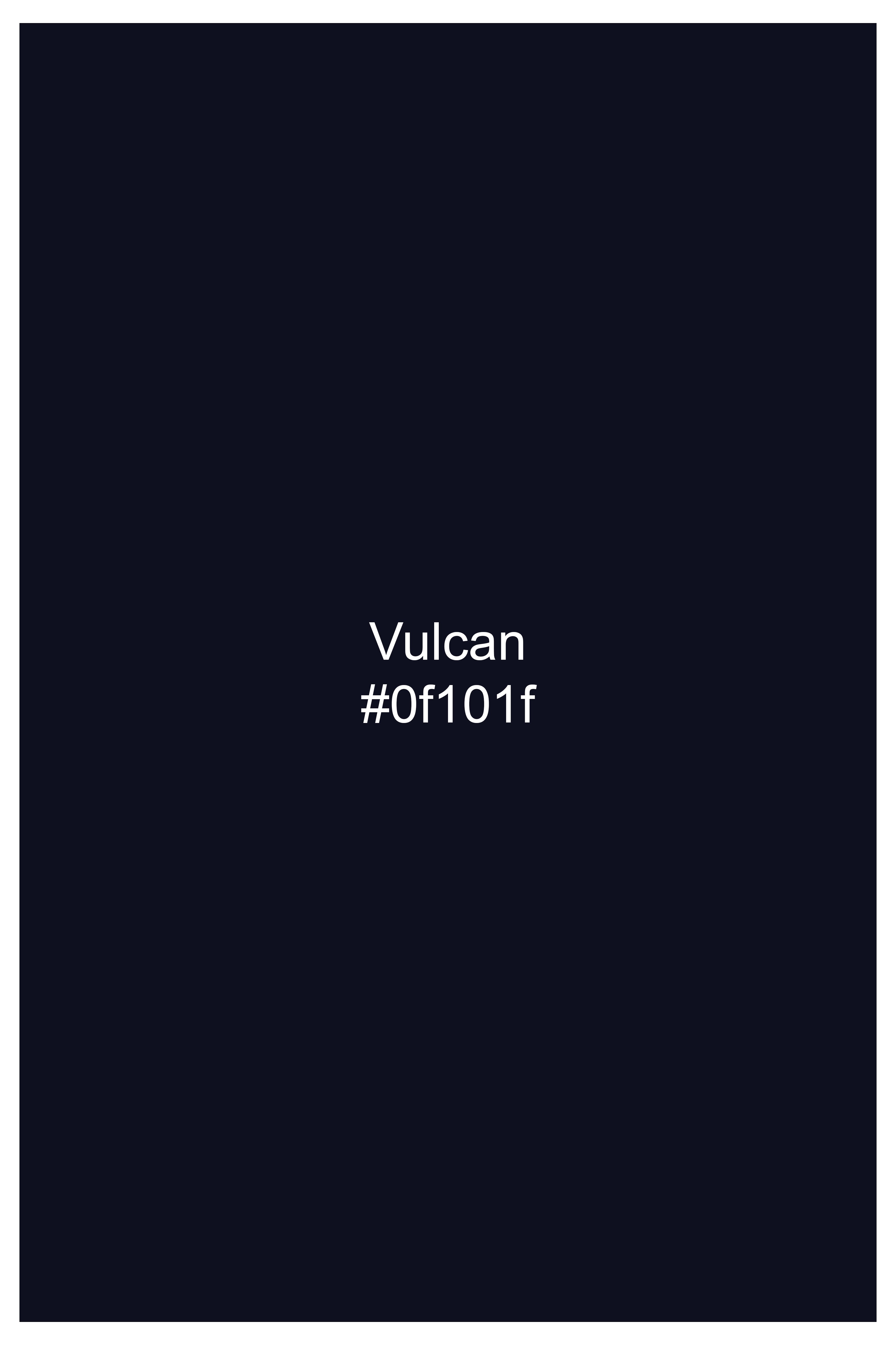 Vulcan Blue Windowpane Twill Premium Cotton Shirt
