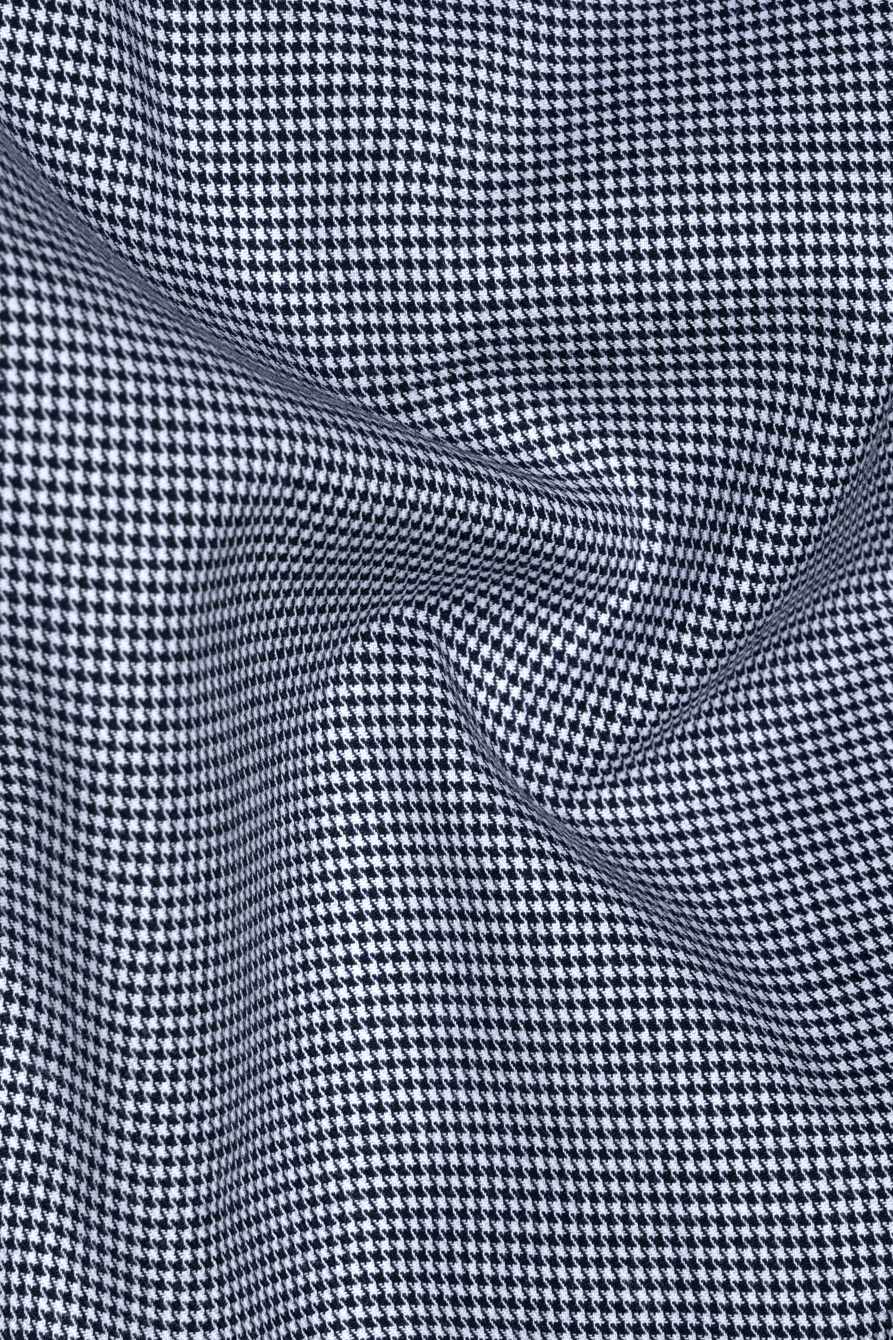 Mirage Blue with White Micro Houndstooth Shirt