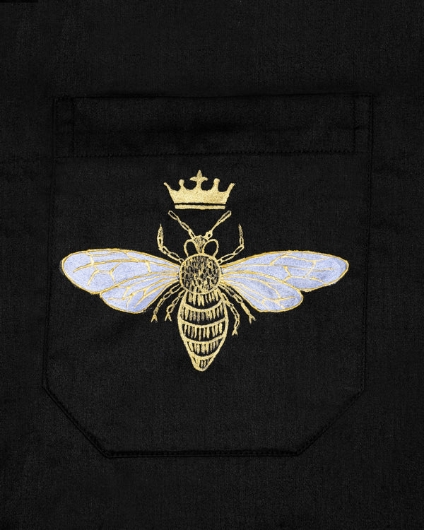 Jade Black Hand Painted (Honey Bee) Super Soft Premium Cotton Designer Shirt 1312-BLK-ART02-38, 1312-BLK-ART02-H-38, 1312-BLK-ART02-39, 1312-BLK-ART02-H-39, 1312-BLK-ART02-40, 1312-BLK-ART02-H-40, 1312-BLK-ART02-42, 1312-BLK-ART02-H-42, 1312-BLK-ART02-44, 1312-BLK-ART02-H-44, 1312-BLK-ART02-46, 1312-BLK-ART02-H-46, 1312-BLK-ART02-48, 1312-BLK-ART02-H-48, 1312-BLK-ART02-50, 1312-BLK-ART02-H-50, 1312-BLK-ART02-52, 1312-BLK-ART02-H-52