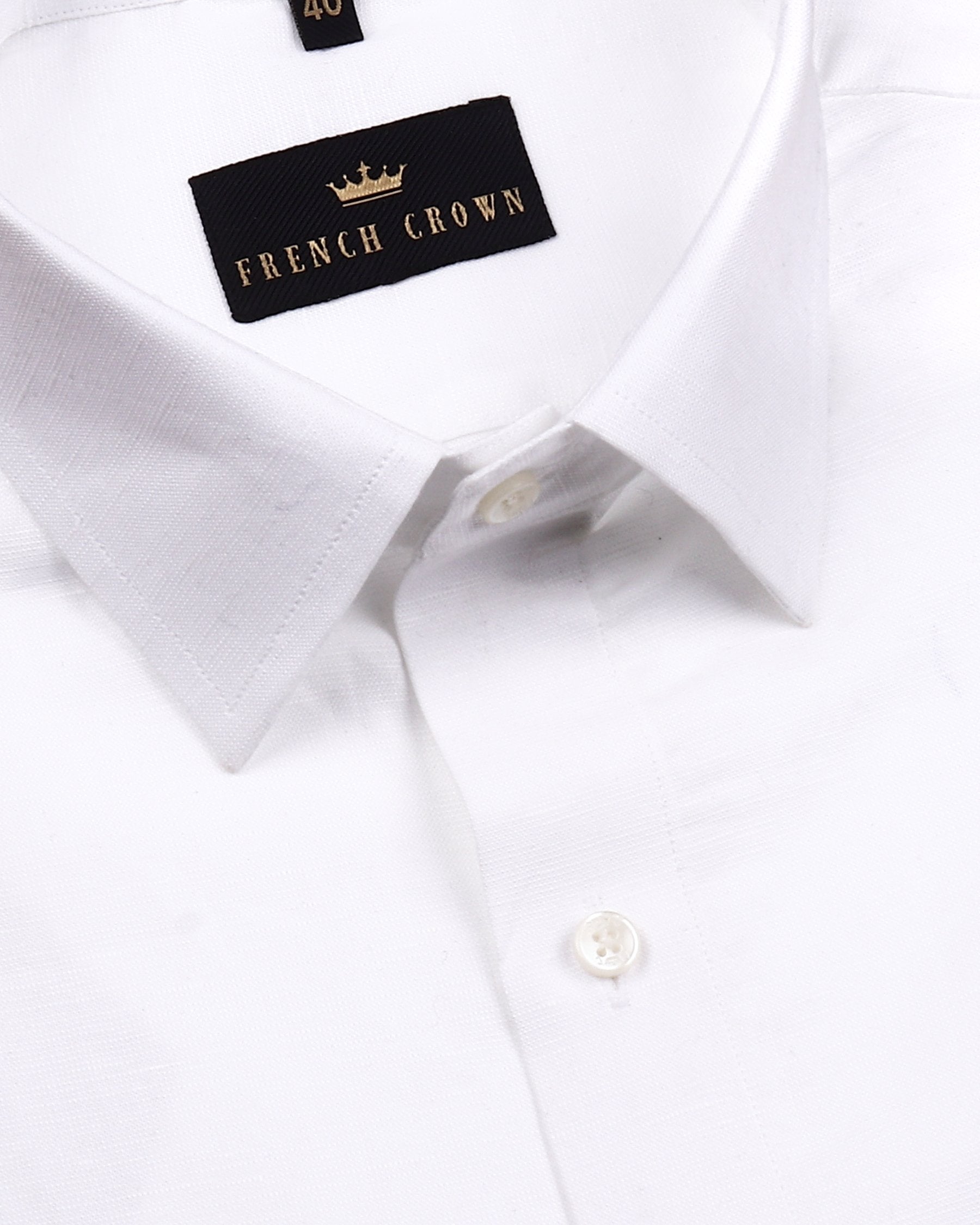 Bright White luxurious Linen Shirt