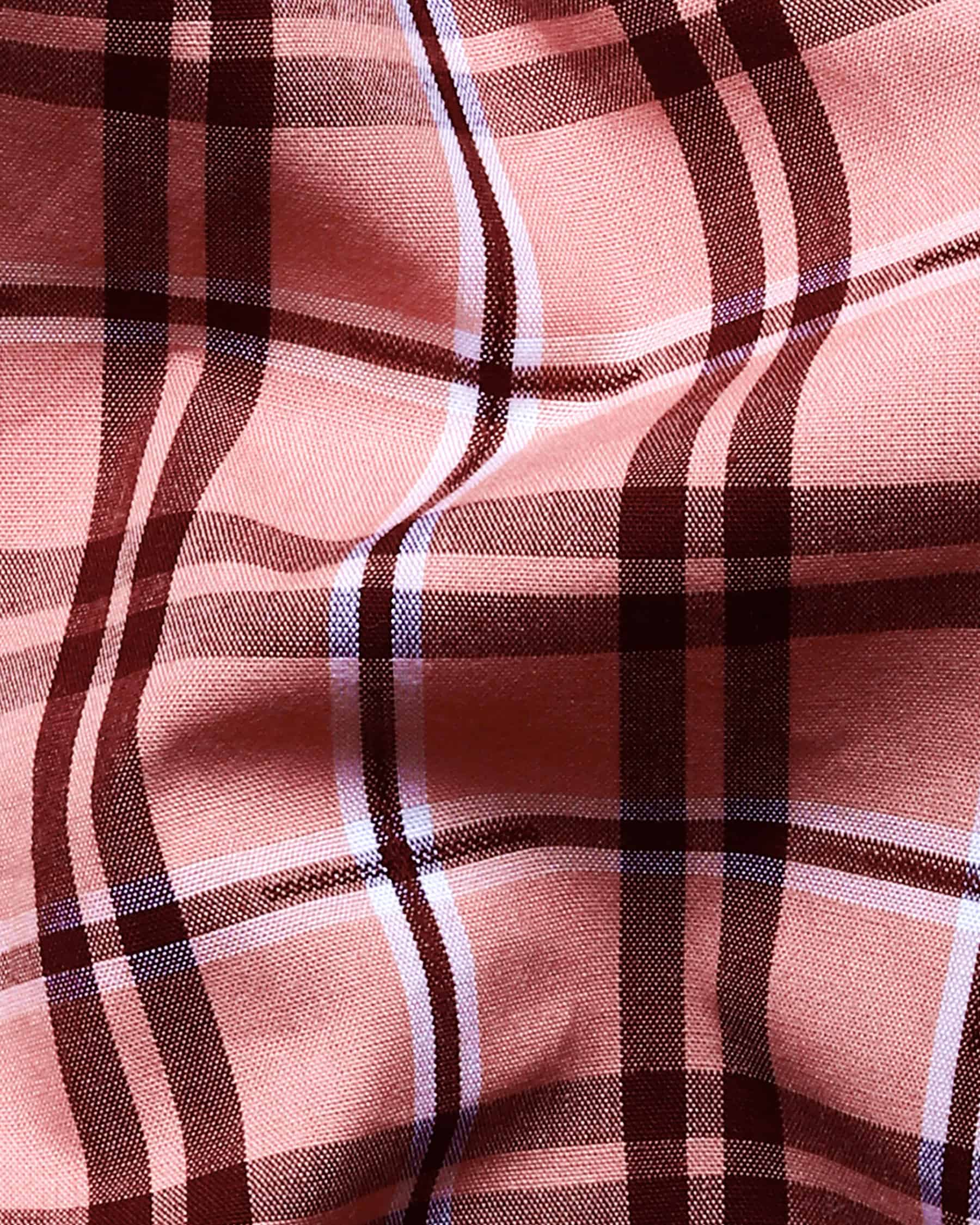 Soap Orange Checked Premium Cotton SHIRT
