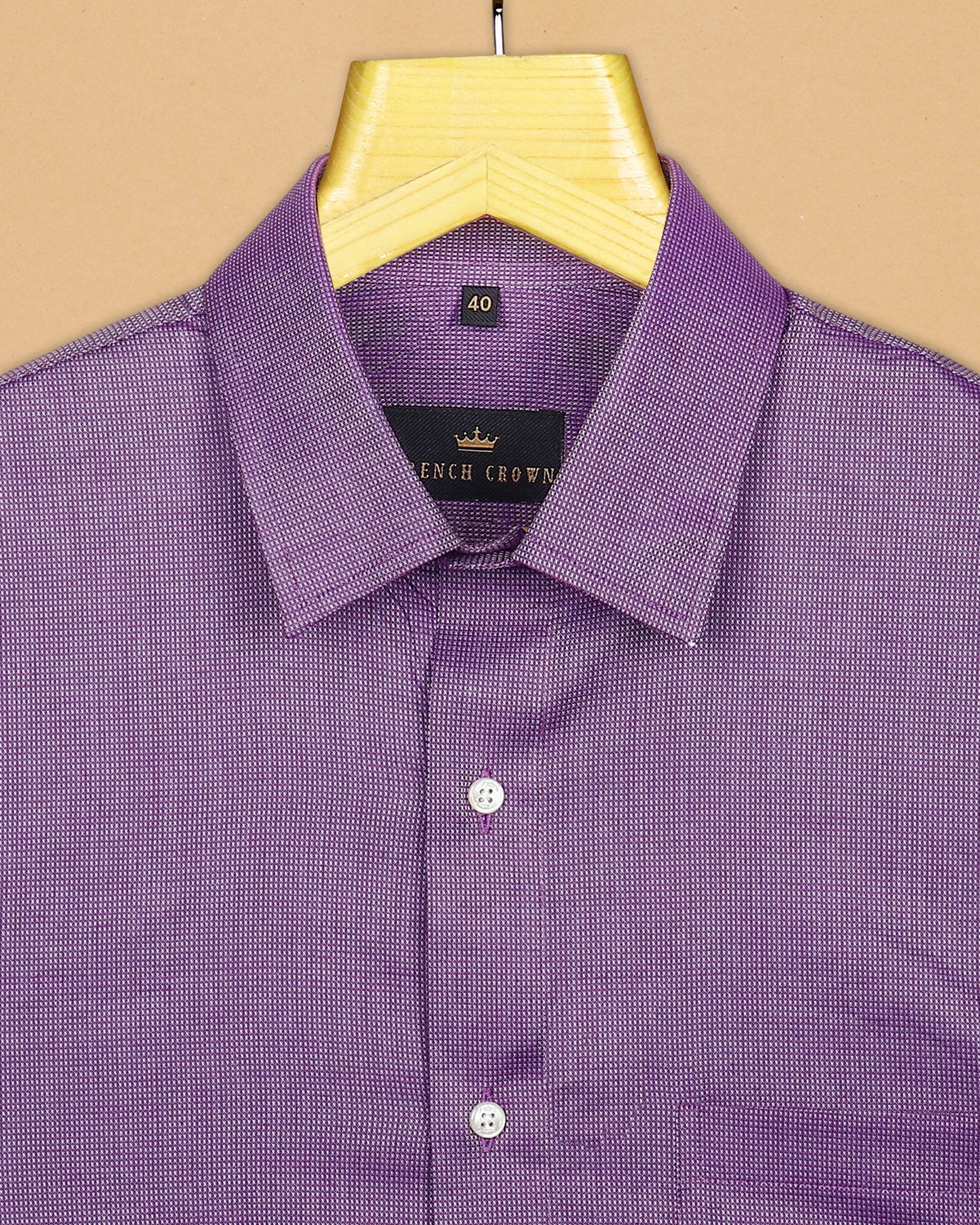Purple Crisp Cotton Shirt