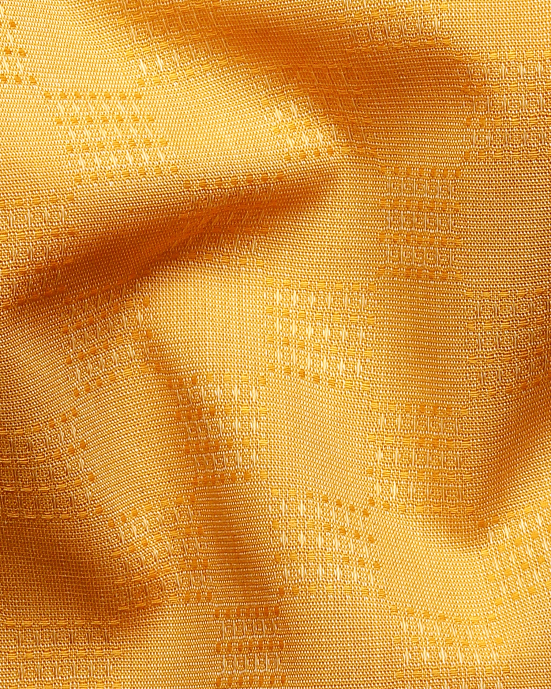 Mustard Diamond Dobby Giza Cotton shirt