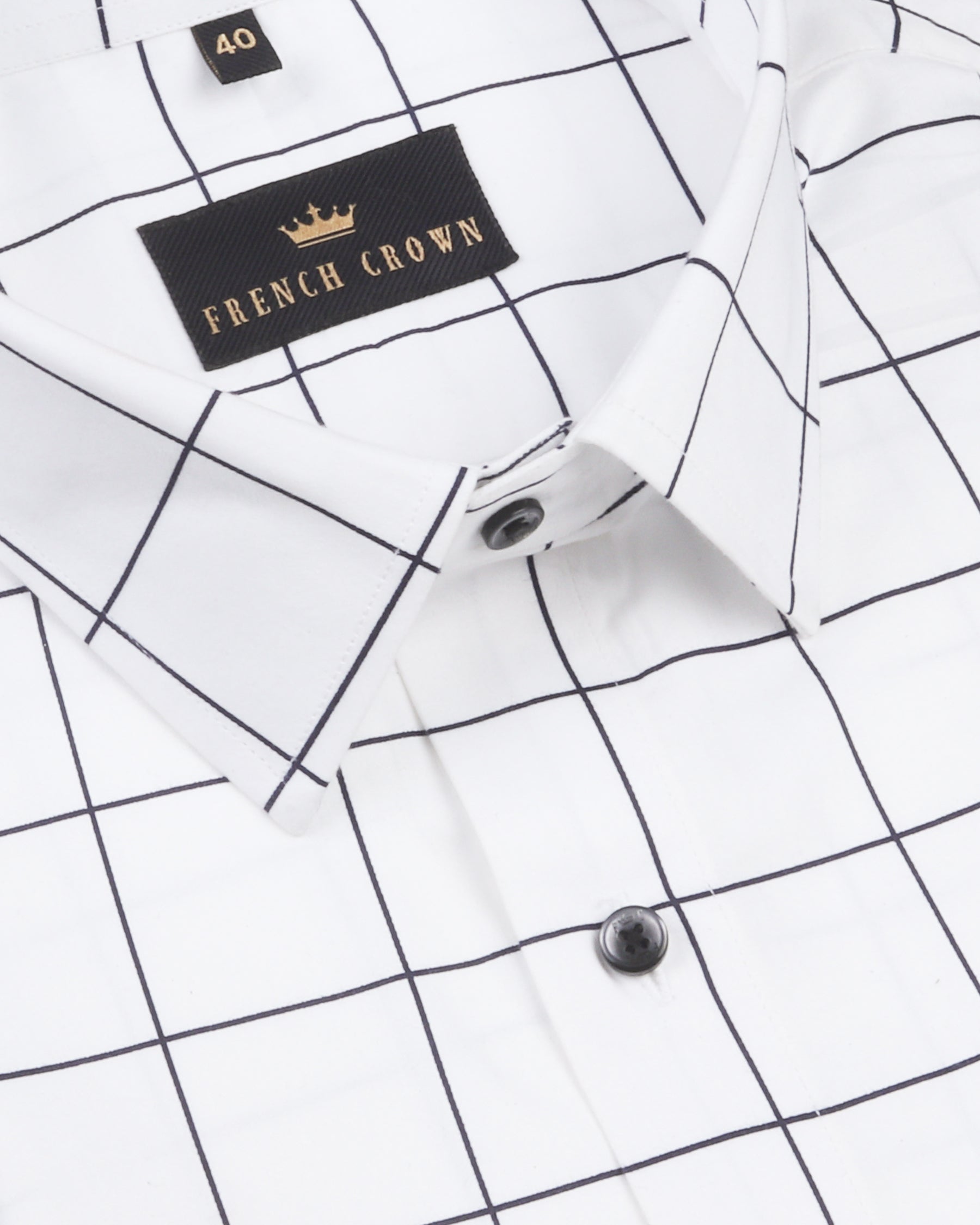 Bright White Windowpane Super Soft Giza Cotton SHIRT