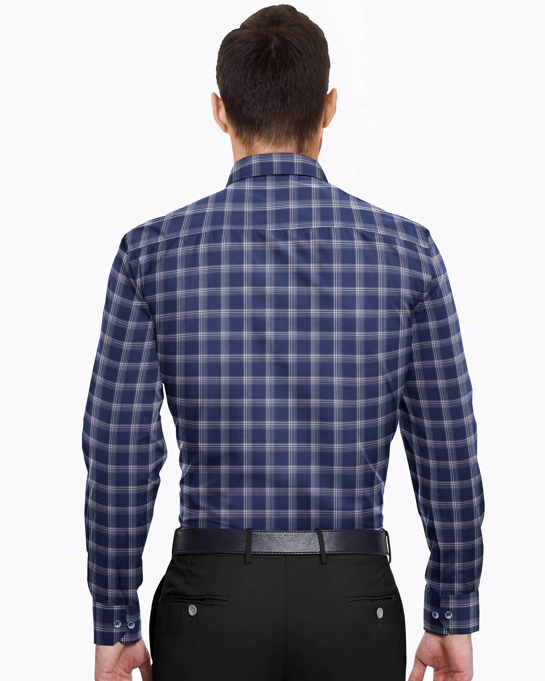 Navy Plaid Premium Cotton SHIRT