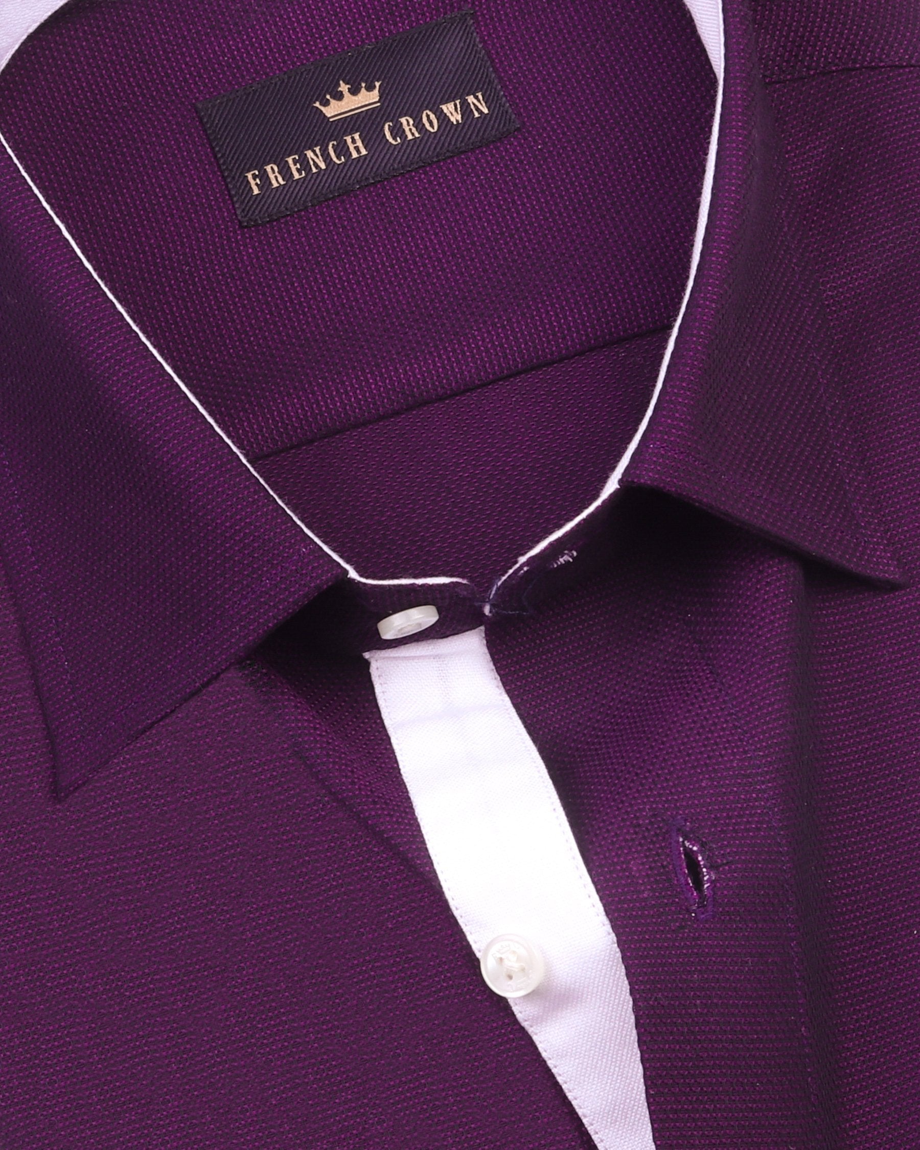 Purple dobby Giza Cotton shirt