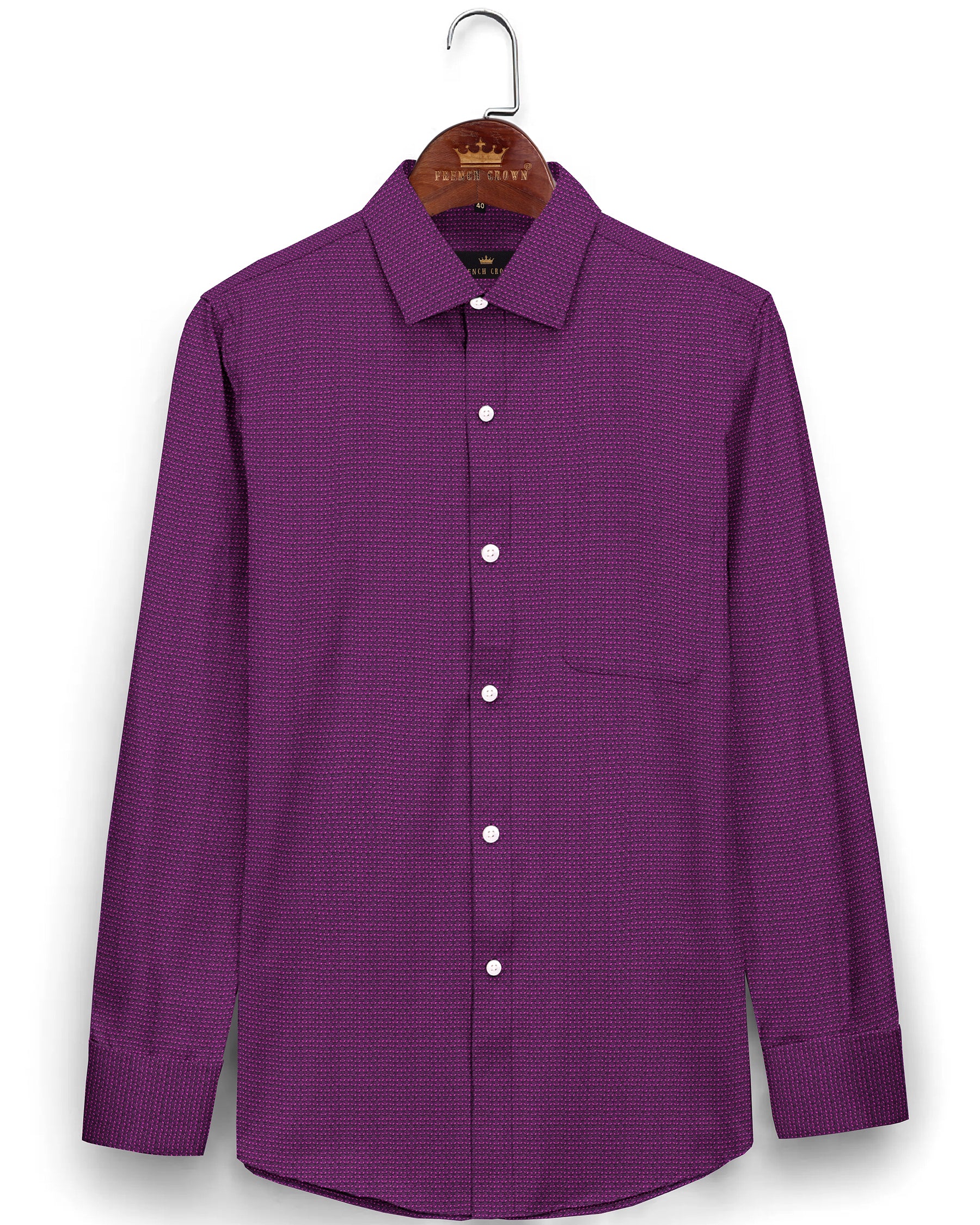 Purple dobby Giza Cotton shirt