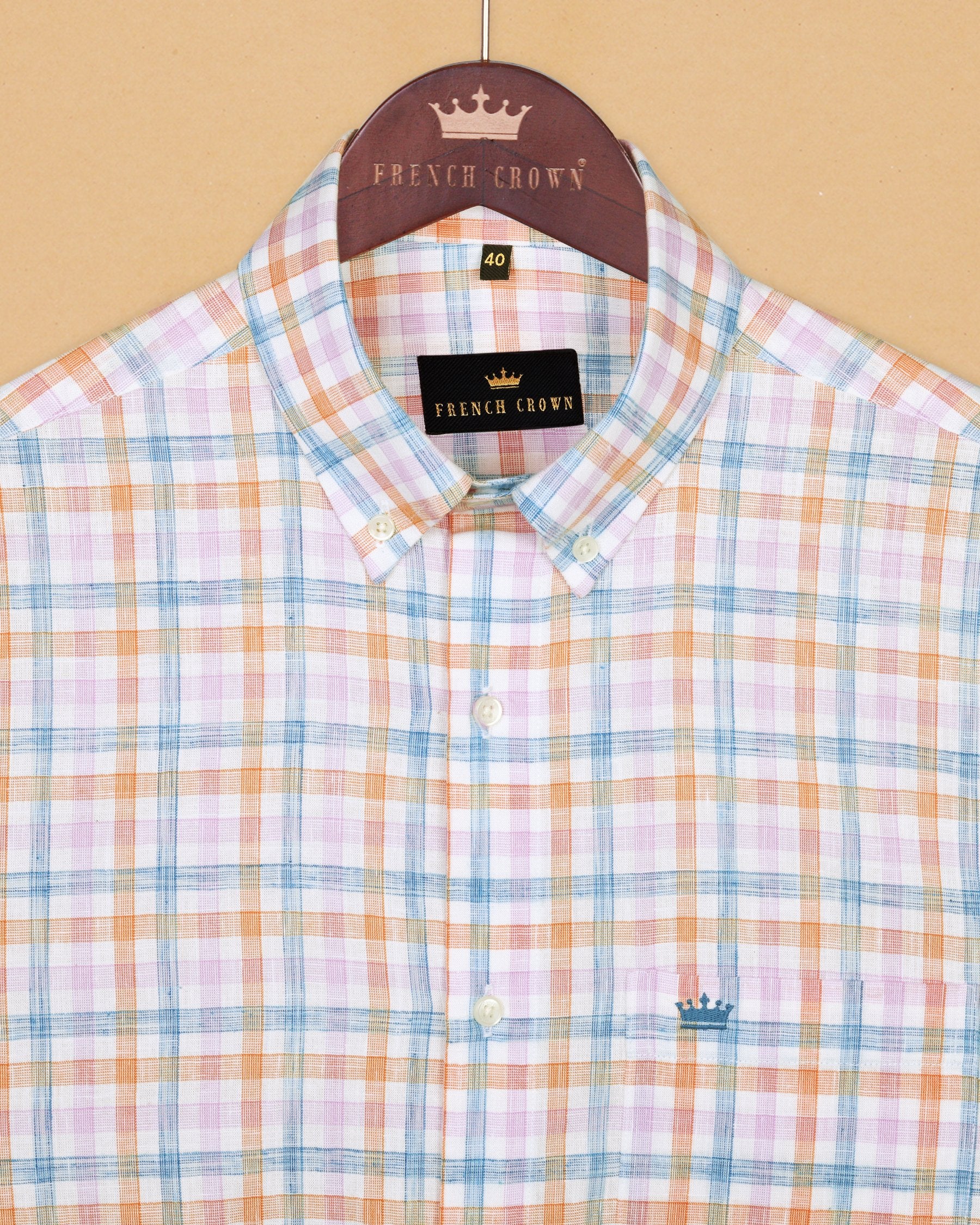 Multi-color Checked Luxurious Linen Shirt