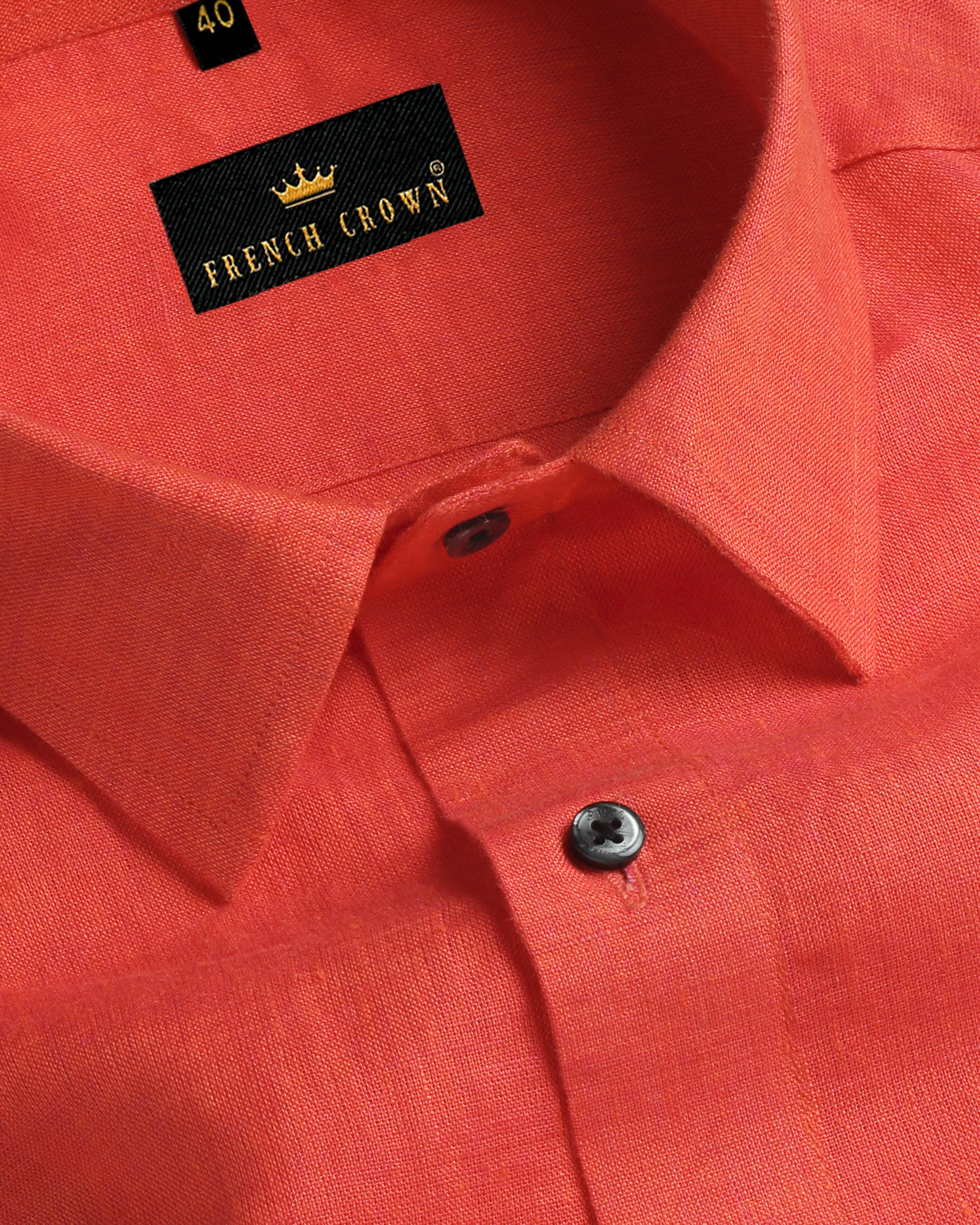 Orange Luxurious Linen Shirt