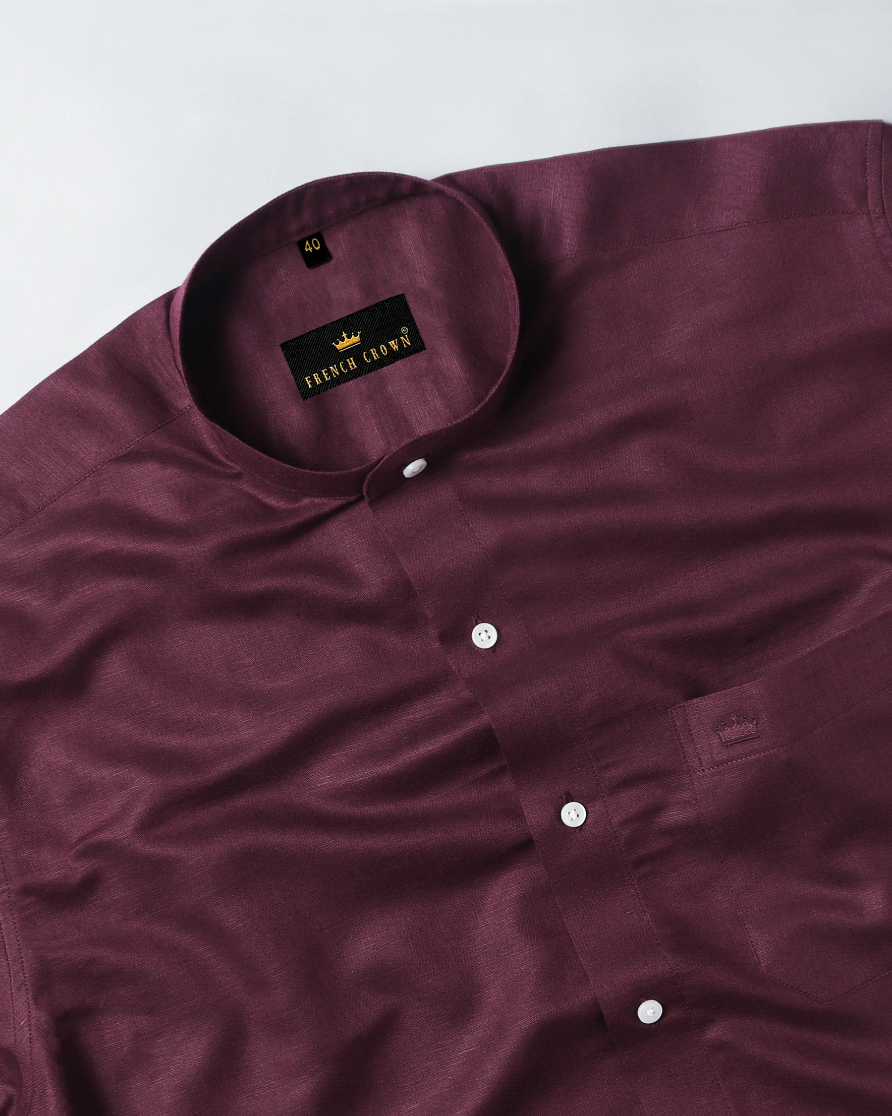 Wine Red Luxurious Linen Shirt