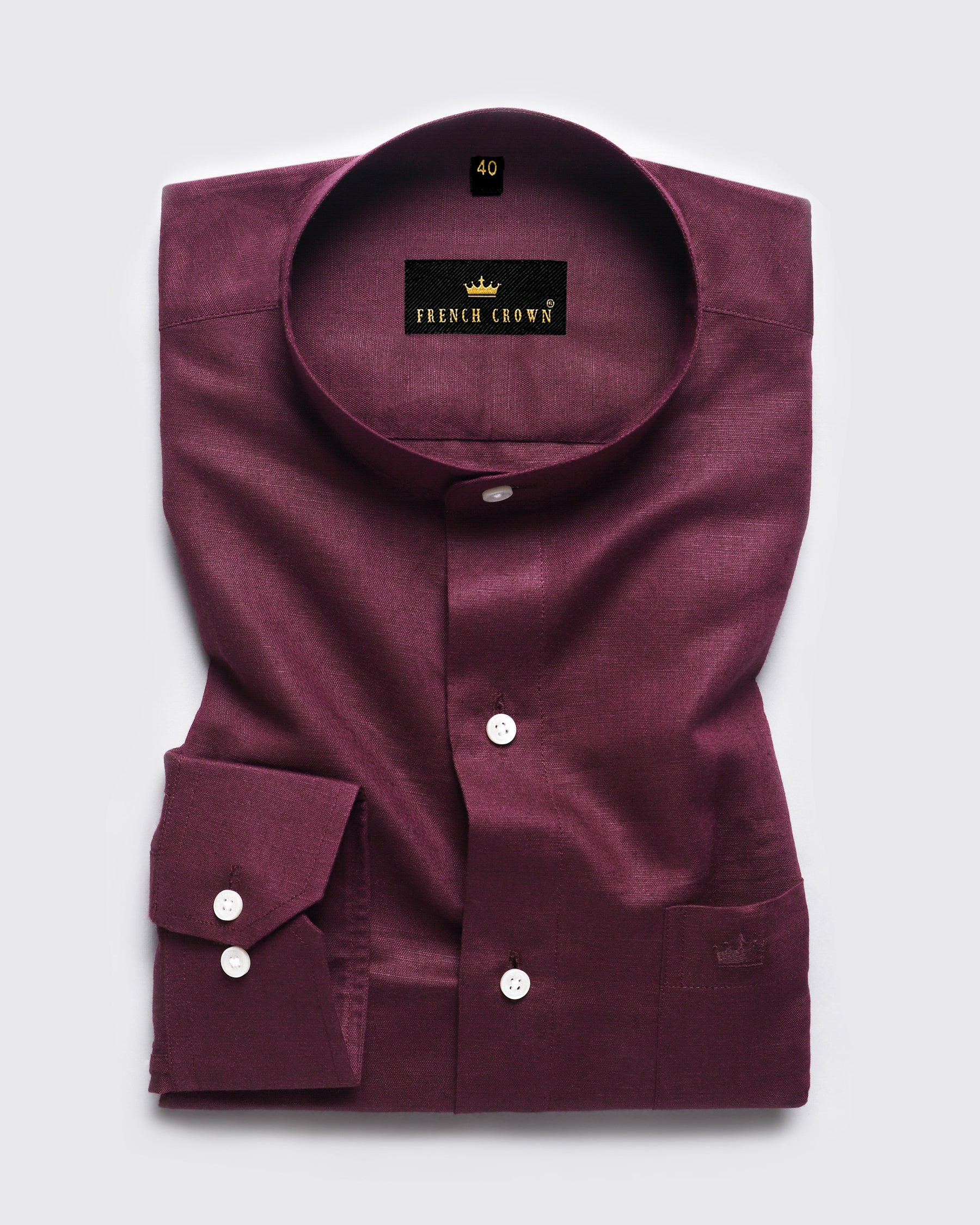 Wine Red Luxurious Linen Shirt