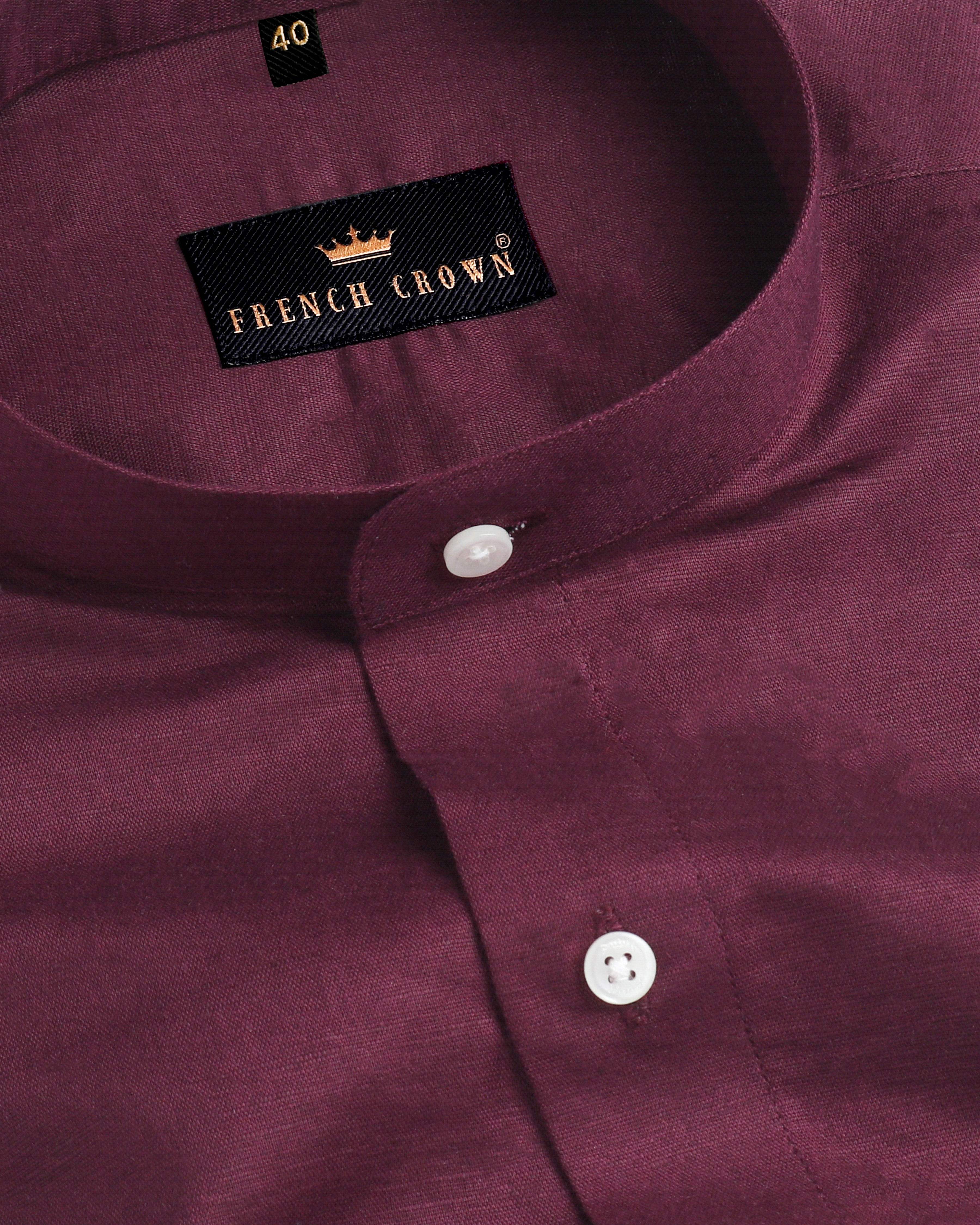 Wine Red Luxurious Linen Shirt