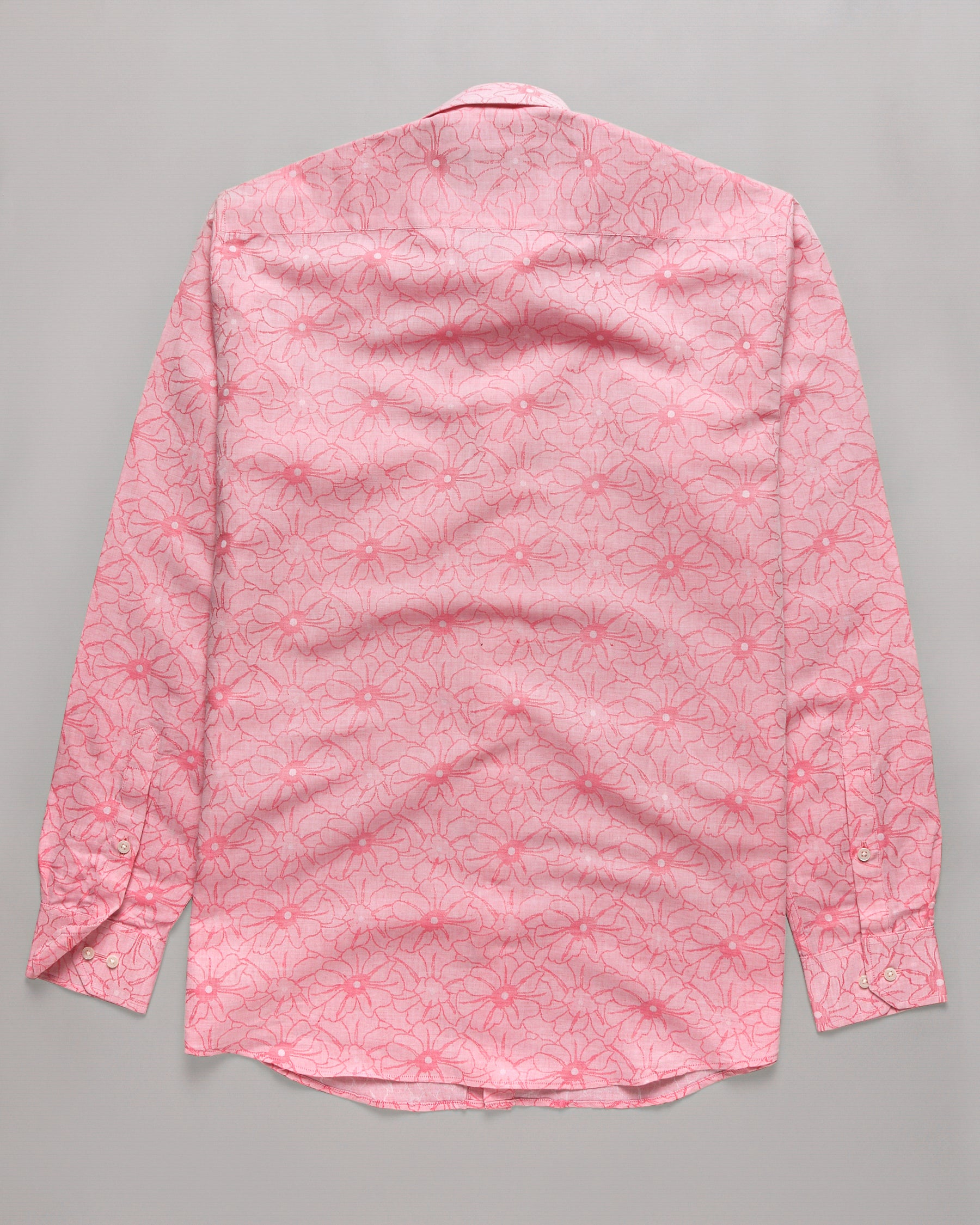 Pink Flower Dobby Giza Cotton shirt