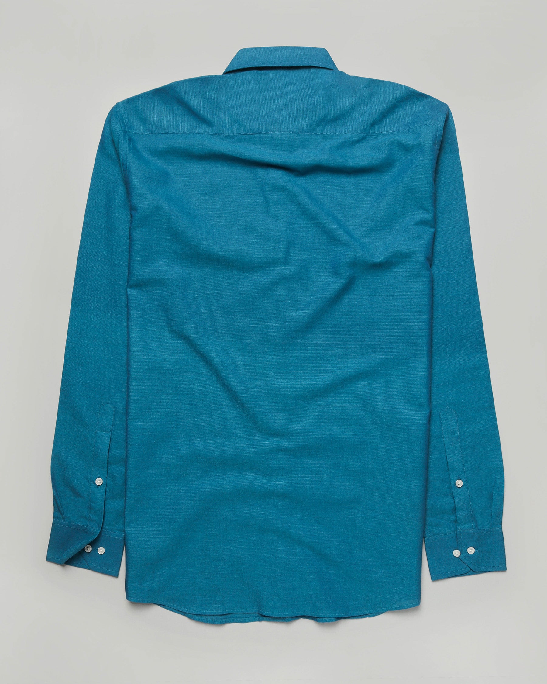 Sapphire Blue Luxurious Linen Shirt