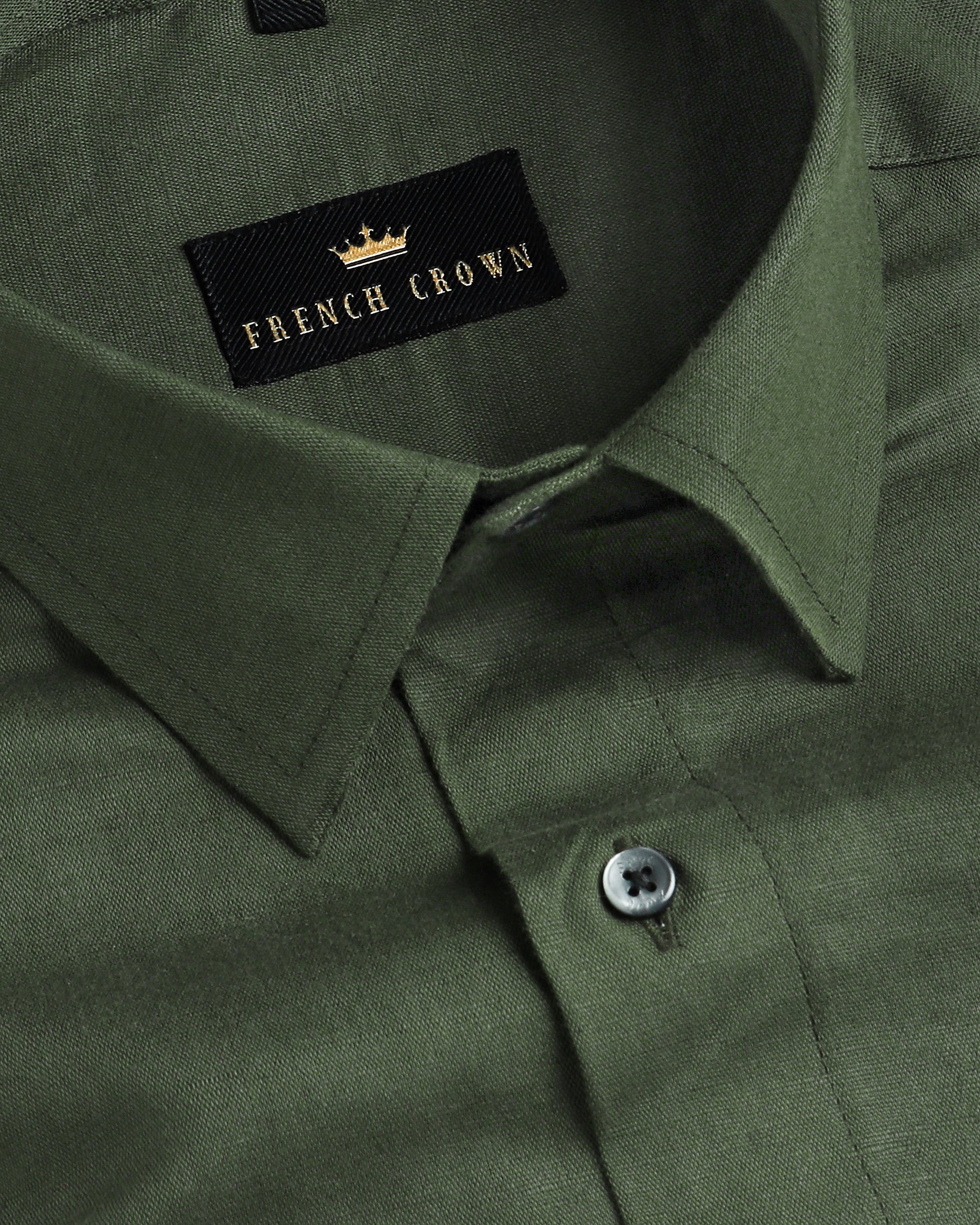 Seaweed Green Luxurious Linen Shirt