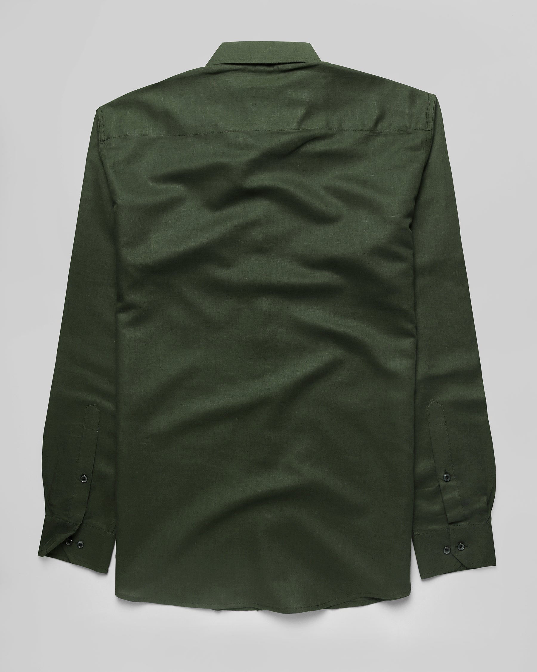 Seaweed Green Luxurious Linen Shirt