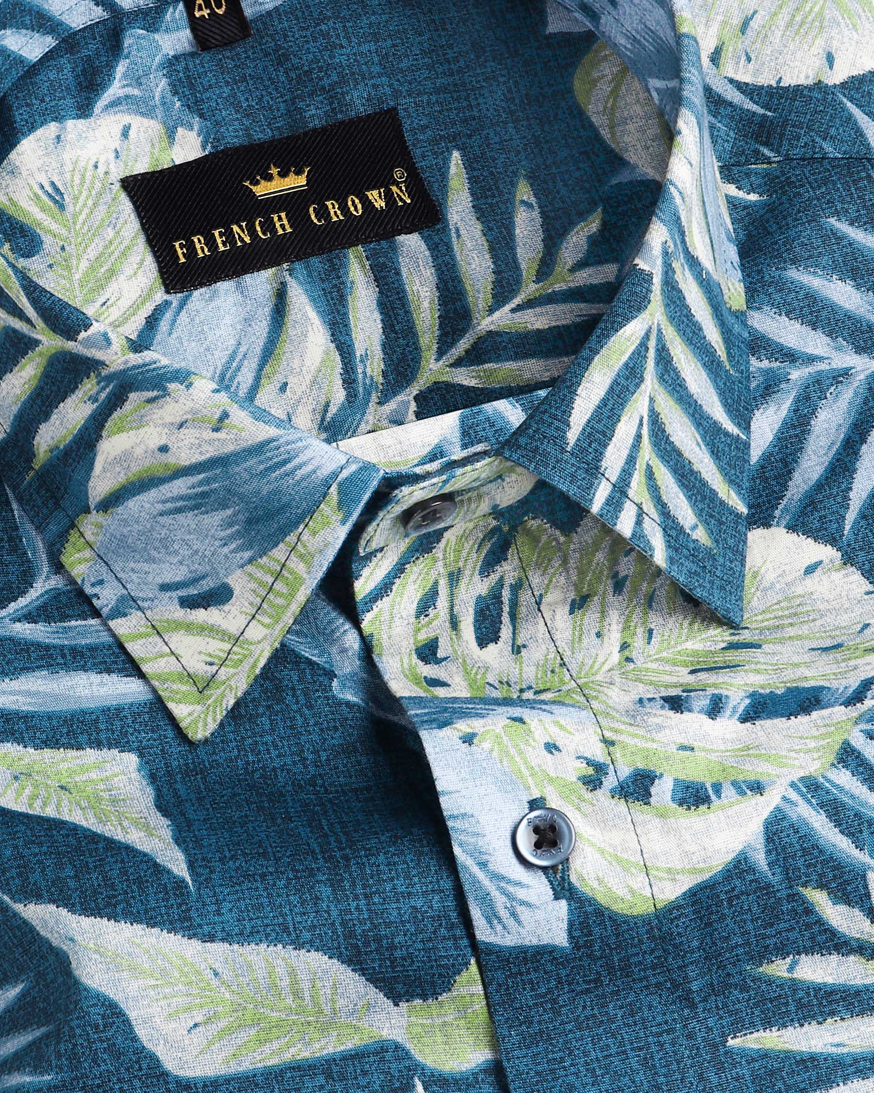 Blue Aloha Print Premium Cotton Shirt 2999BLE-38, 2999BLE-40, 2999BLE-H-40, 2999BLE-44, 2999BLE-H-44, 2999BLE-46, 2999BLE-H-46, 2999BLE-48, 2999BLE-H-48, 2999BLE-39, 2999BLE-50, 2999BLE-52, 2999BLE-H-38, 2999BLE-H-39, 2999BLE-42, 2999BLE-H-42, 2999BLE-H-50, 2999BLE-H-52
