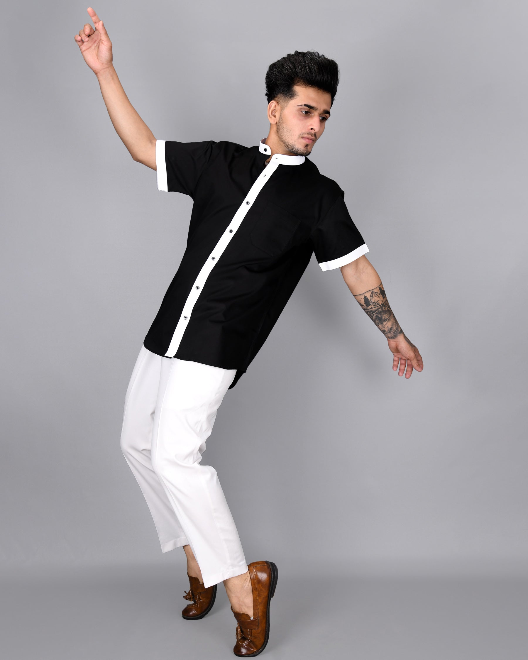 Jade Black with white Placket Half Sleeve Super Soft Giza Cotton Shirt 3076-M-BLK-P29-38, 3076-M-BLK-P29-H-38, 3076-M-BLK-P29-39, 3076-M-BLK-P29-H-39, 3076-M-BLK-P29-40, 3076-M-BLK-P29-H-40, 3076-M-BLK-P29-42, 3076-M-BLK-P29-H-42, 3076-M-BLK-P29-44, 3076-M-BLK-P29-H-44, 3076-M-BLK-P29-46, 3076-M-BLK-P29-H-46, 3076-M-BLK-P29-48, 3076-M-BLK-P29-H-48, 3076-M-BLK-P29-50, 3076-M-BLK-P29-H-50, 3076-M-BLK-P29-52, 3076-M-BLK-P29-H-52