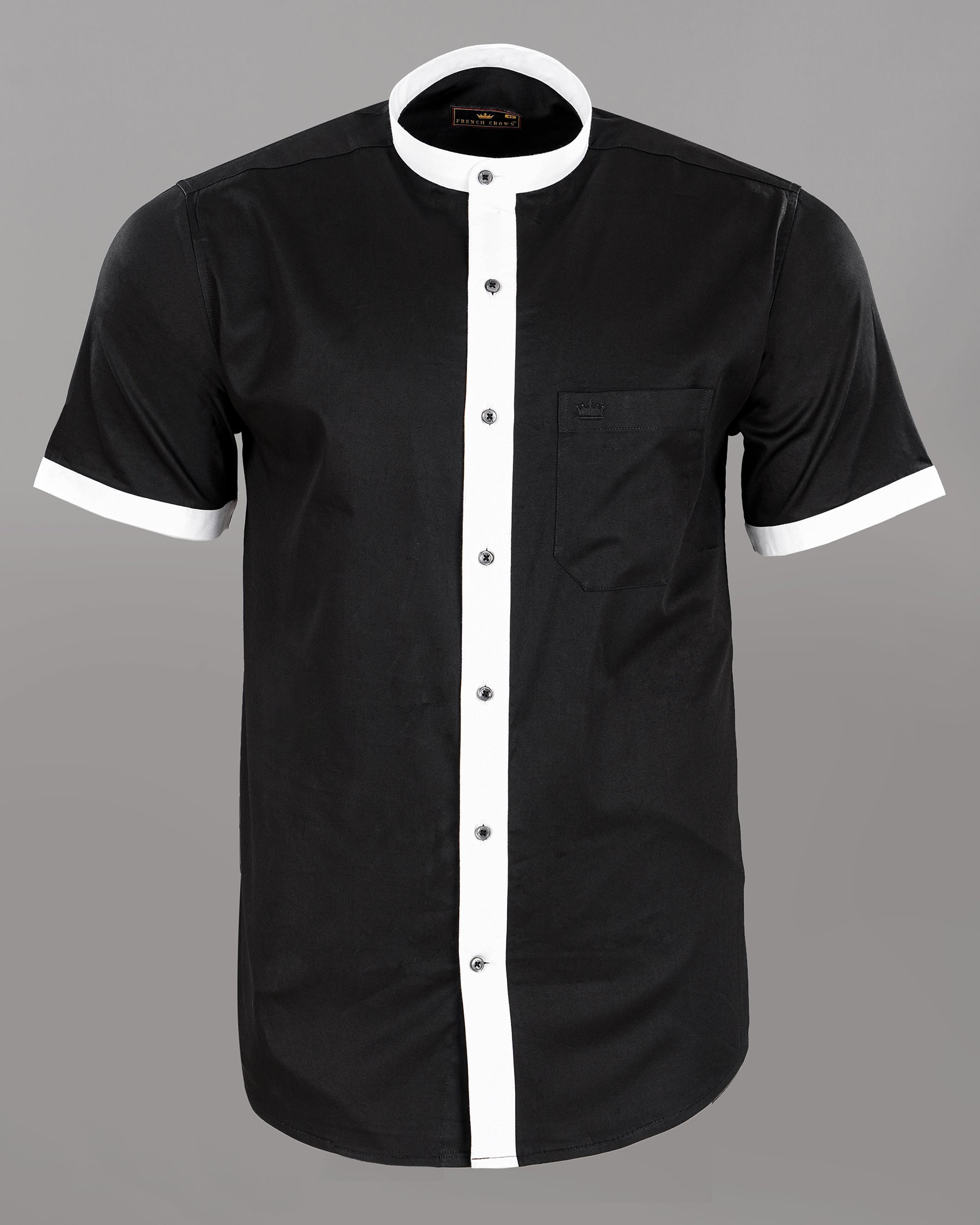 Jade Black with white Placket Half Sleeve Super Soft Giza Cotton Shirt 3076-M-BLK-P29-38, 3076-M-BLK-P29-H-38, 3076-M-BLK-P29-39, 3076-M-BLK-P29-H-39, 3076-M-BLK-P29-40, 3076-M-BLK-P29-H-40, 3076-M-BLK-P29-42, 3076-M-BLK-P29-H-42, 3076-M-BLK-P29-44, 3076-M-BLK-P29-H-44, 3076-M-BLK-P29-46, 3076-M-BLK-P29-H-46, 3076-M-BLK-P29-48, 3076-M-BLK-P29-H-48, 3076-M-BLK-P29-50, 3076-M-BLK-P29-H-50, 3076-M-BLK-P29-52, 3076-M-BLK-P29-H-52