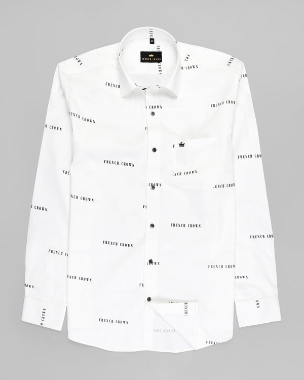 Bright White French Crown Printed Super Soft Giza Cotton SHIRT 3228BLK-52, 3228BLK-42, 3228BLK-38, 3228BLK-H-40, 3228BLK-44, 3228BLK-48, 3228BLK-H-48, 3228BLK-50, 3228BLK-H-50, 3228BLK-H-38, 3228BLK-39, 3228BLK-H-39, 3228BLK-40, 3228BLK-H-42, 3228BLK-H-44, 3228BLK-46, 3228BLK-H-46, 3228BLK-H-52