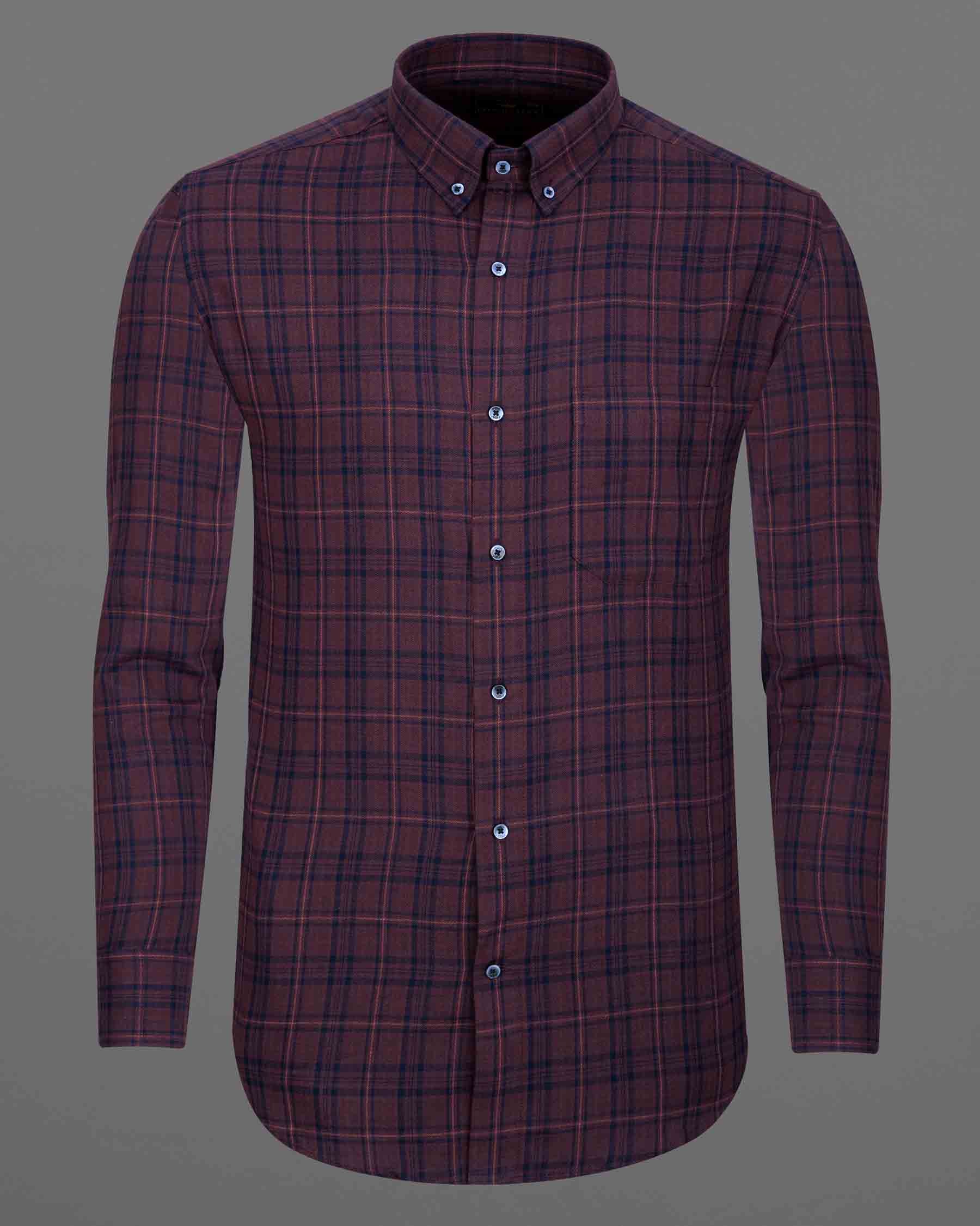 Rosewood Tartan Giza Cotton Winter shirt